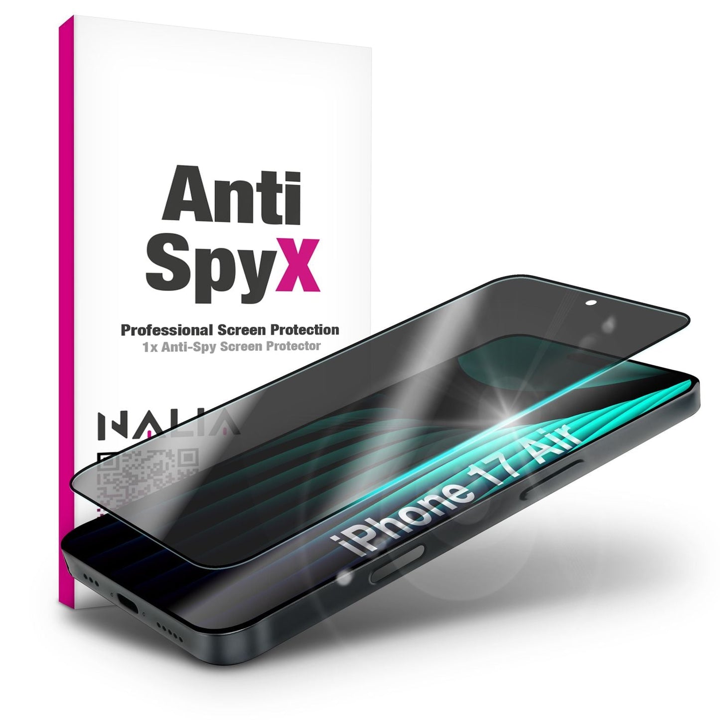 NALIA Berlin AntiSpyX Blickschutz Glas Für iPhone 17 Air - 9H Härte Oleophob Blasenfrei