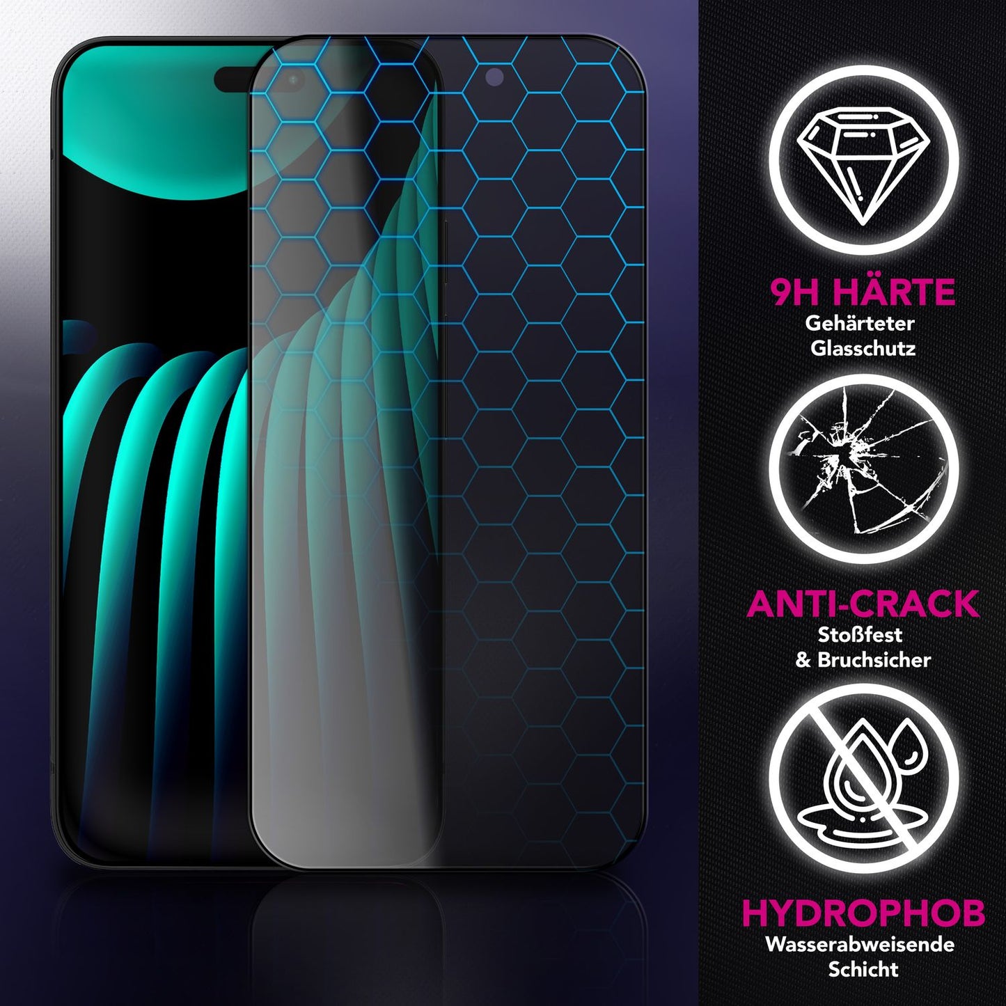 NALIA Berlin AntiSpyX Blickschutz Glas Für iPhone 17 Air - 9H Härte Oleophob Blasenfrei