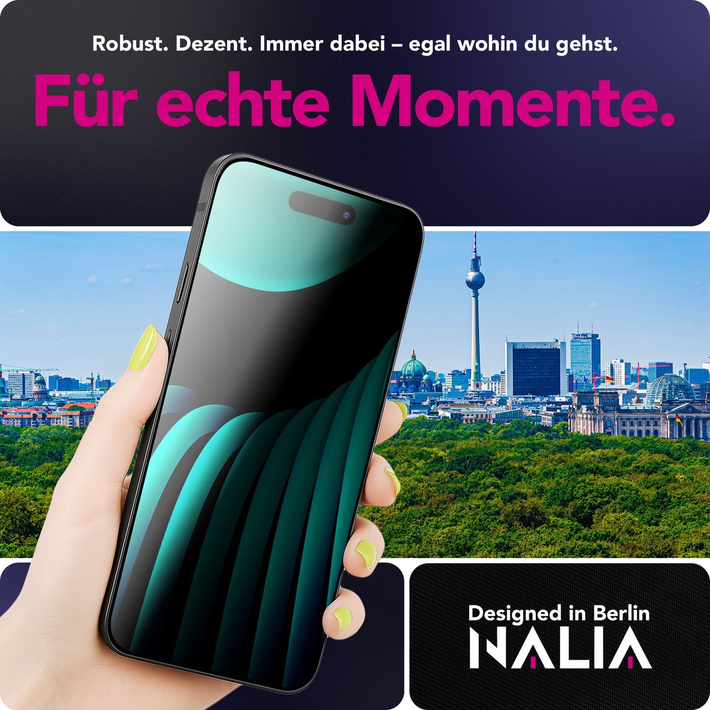 NALIA Berlin AntiSpyX Blickschutz Glas Für iPhone 17 Air - 9H Härte Oleophob Blasenfrei