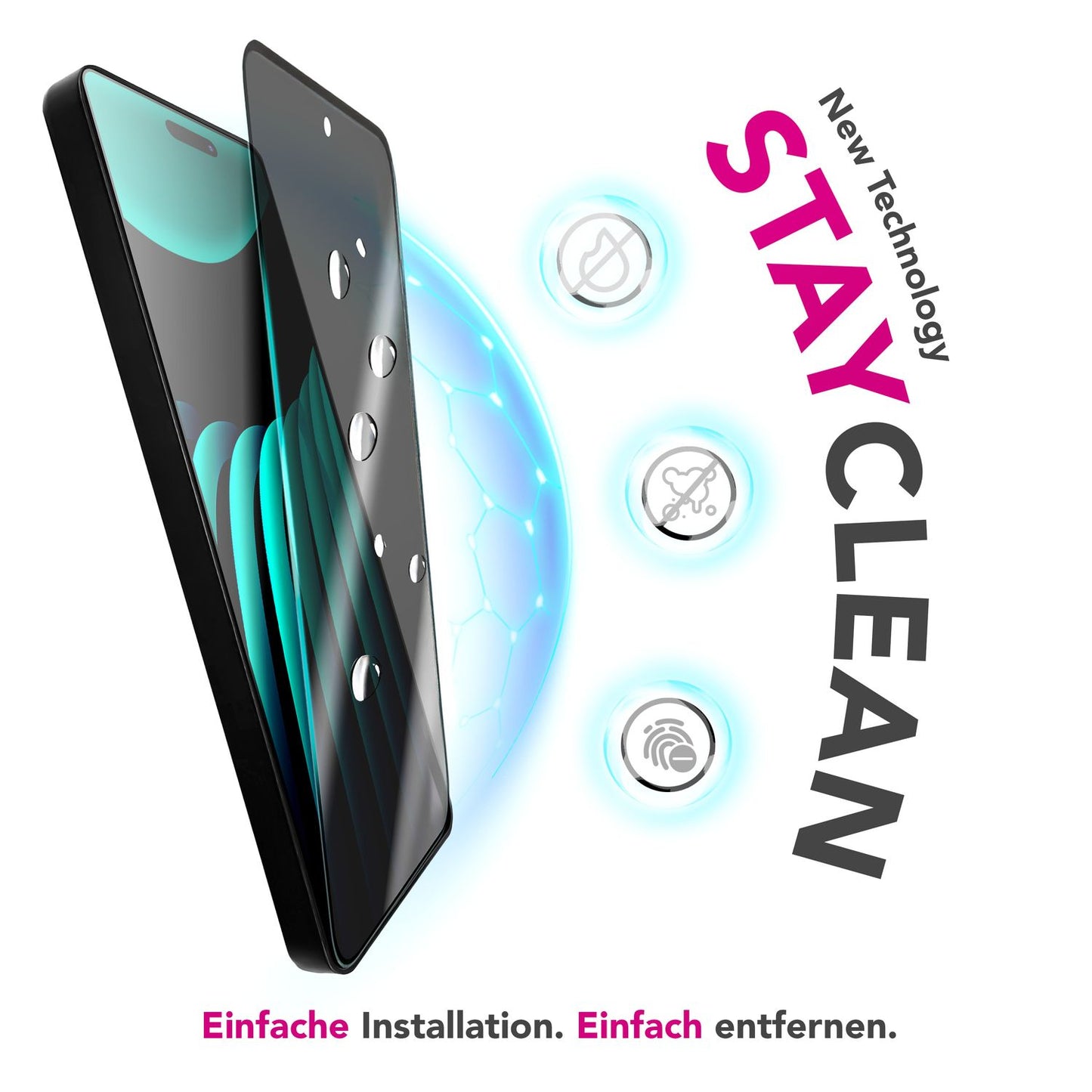 NALIA Berlin AntiSpyX Blickschutz Glas Für iPhone 17 Air - 9H Härte Oleophob Blasenfrei