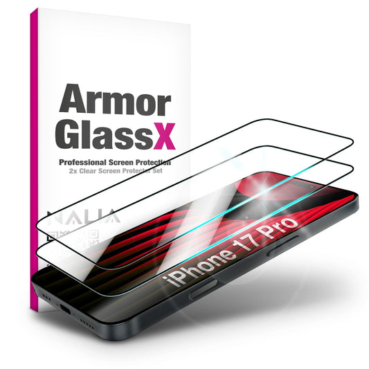 NALIA ArmorGlassX Ultra Klarer Displayschutz - 9H Härte, Oleophob, Passend Für iPhone 17 Pro