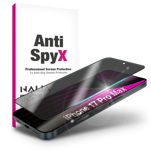 NALIA Berlin AntiSpyX Privacy Schutzglas - 9H Härte, Anti-Spy Sichtschutz, Touch-sensitiv
