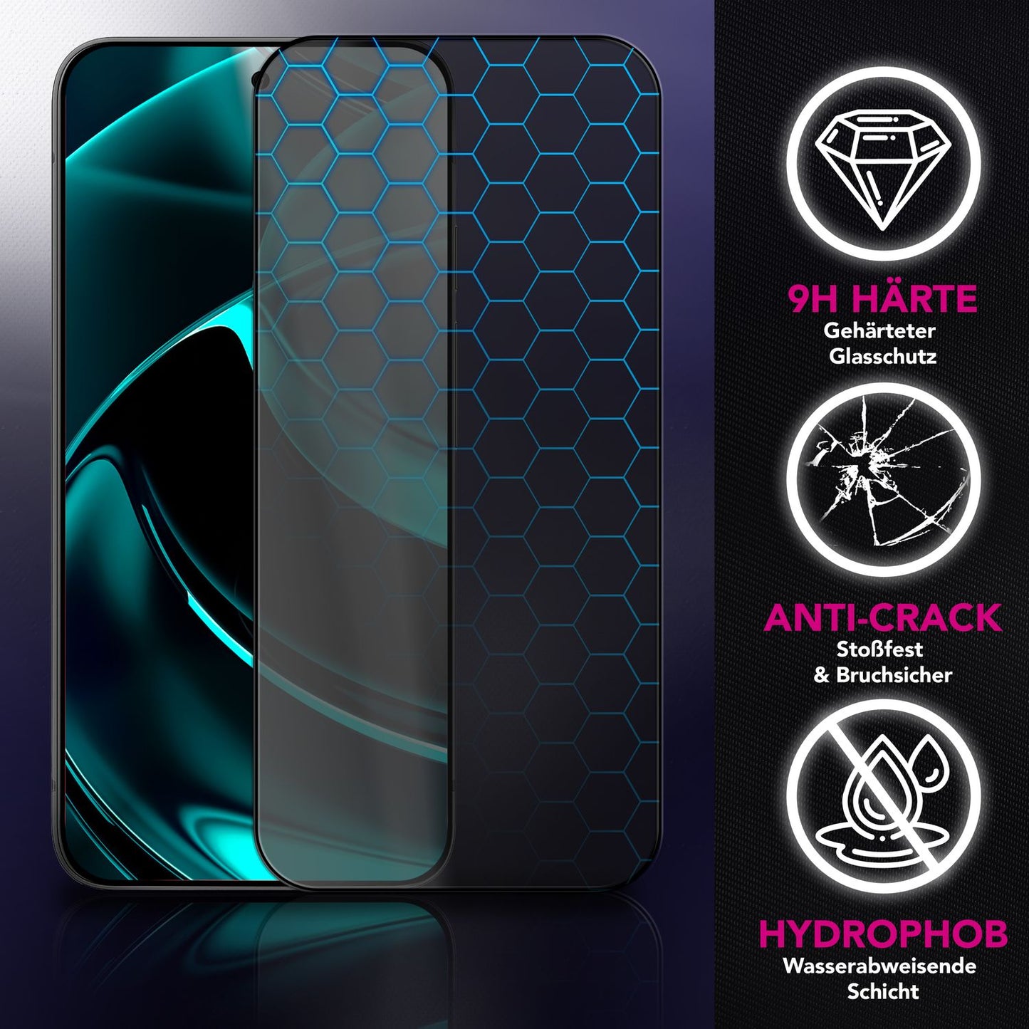 NALIA AntiSpyX, folie de protecție discretă pentru ecran - duritate 9H, grosime 0,33 mm, potrivire perfectă pentru Pixel 10 Pro XL