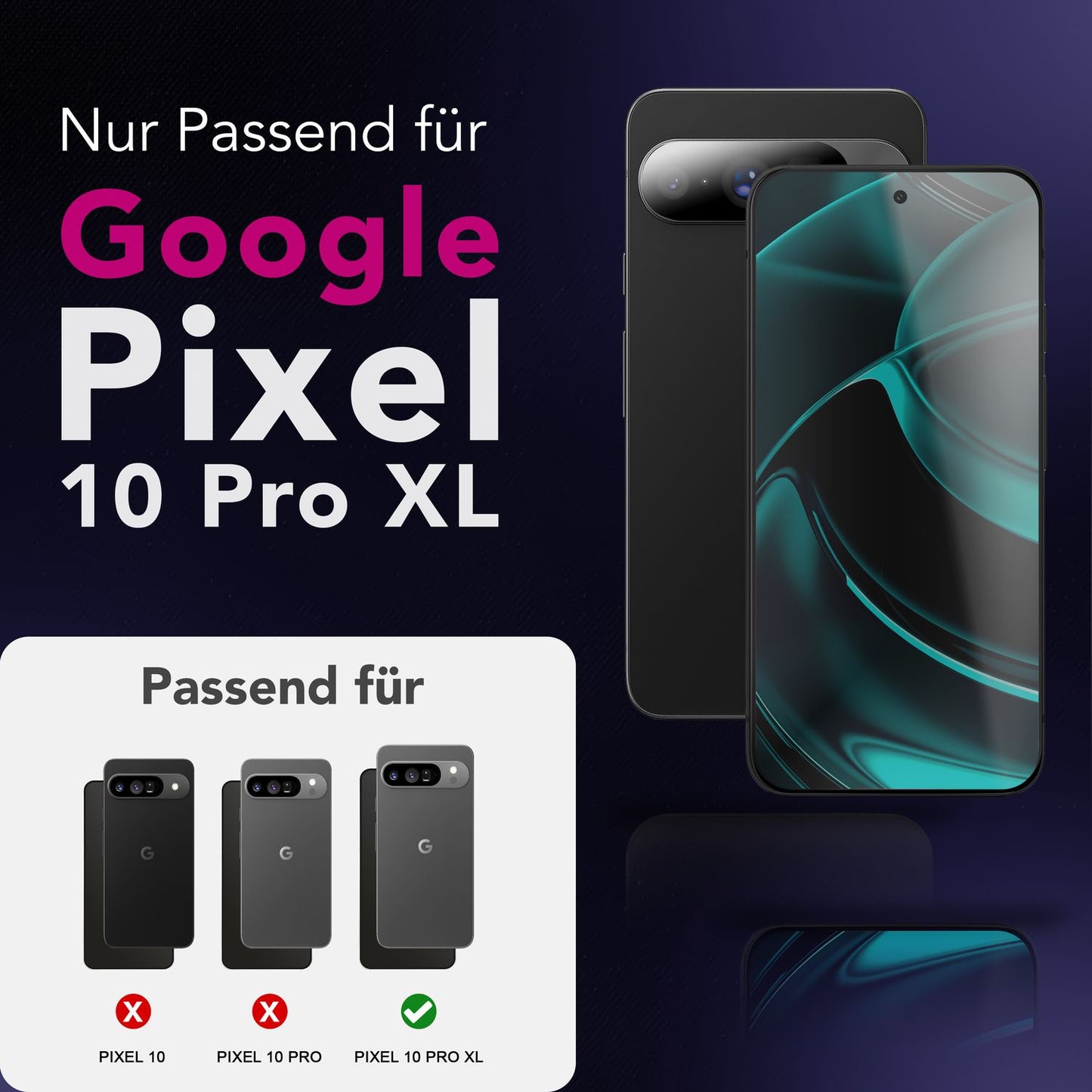 NALIA AntiSpyX, folie de protecție discretă pentru ecran - duritate 9H, grosime 0,33 mm, potrivire perfectă pentru Pixel 10 Pro XL