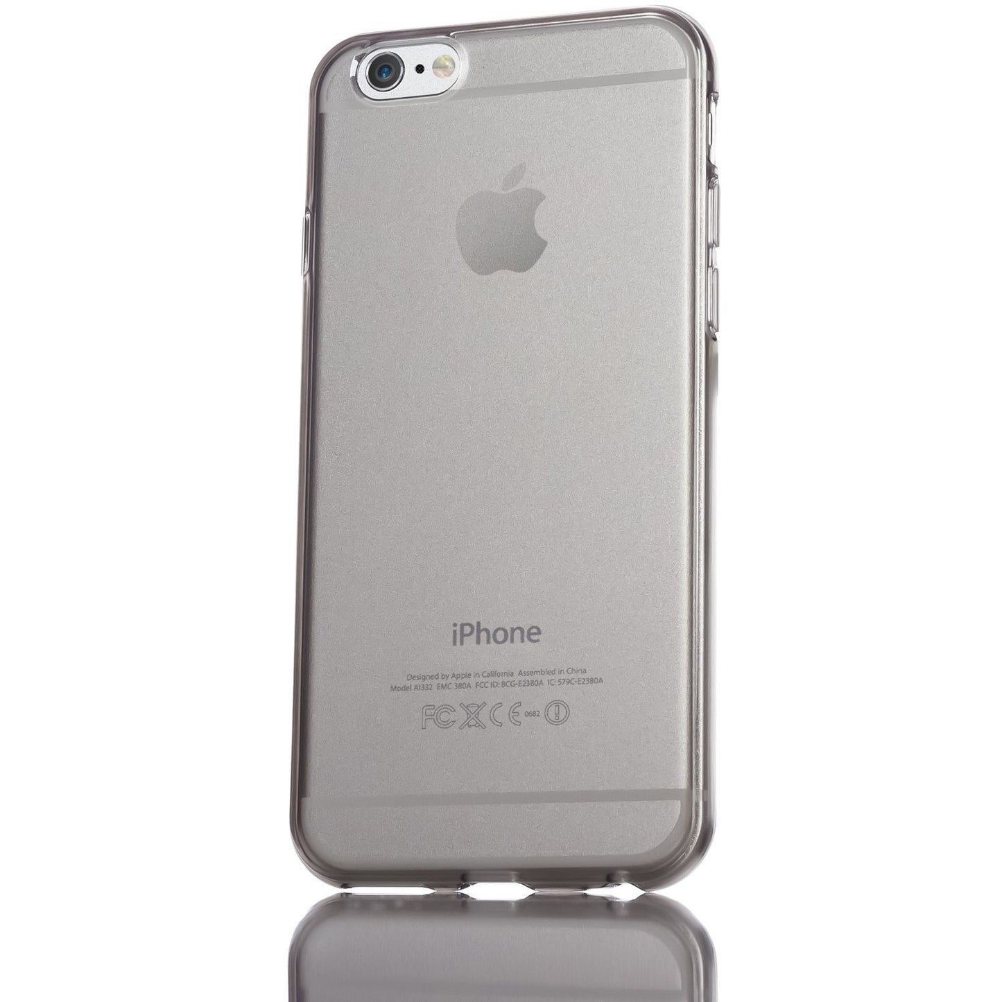 NALIA IPhone 6 6S Hülle Ultra-Slim Silikon Case - Dicke 0,3 mm Passgenau Transparent Grau