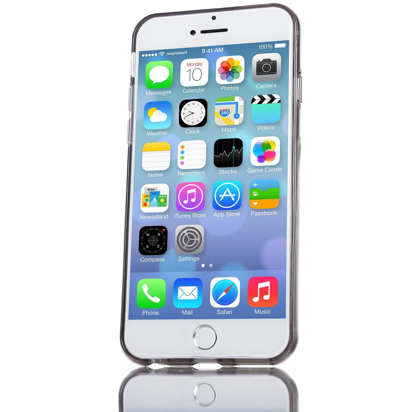 NALIA IPhone 6 6S Hülle Ultra-Slim Silikon Case - Dicke 0,3 mm Passgenau Transparent Grau