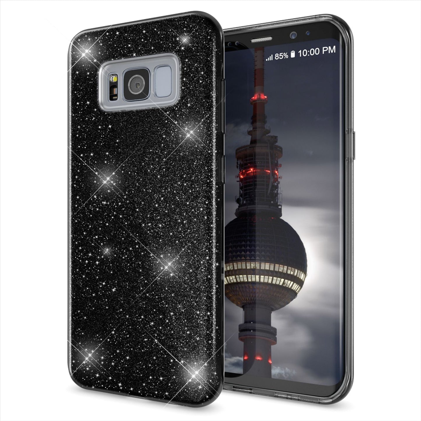Samsung Galaxy S8 Hülle Handyhülle von NALIA, Glitzer Slim Case Cover Schutzhülle