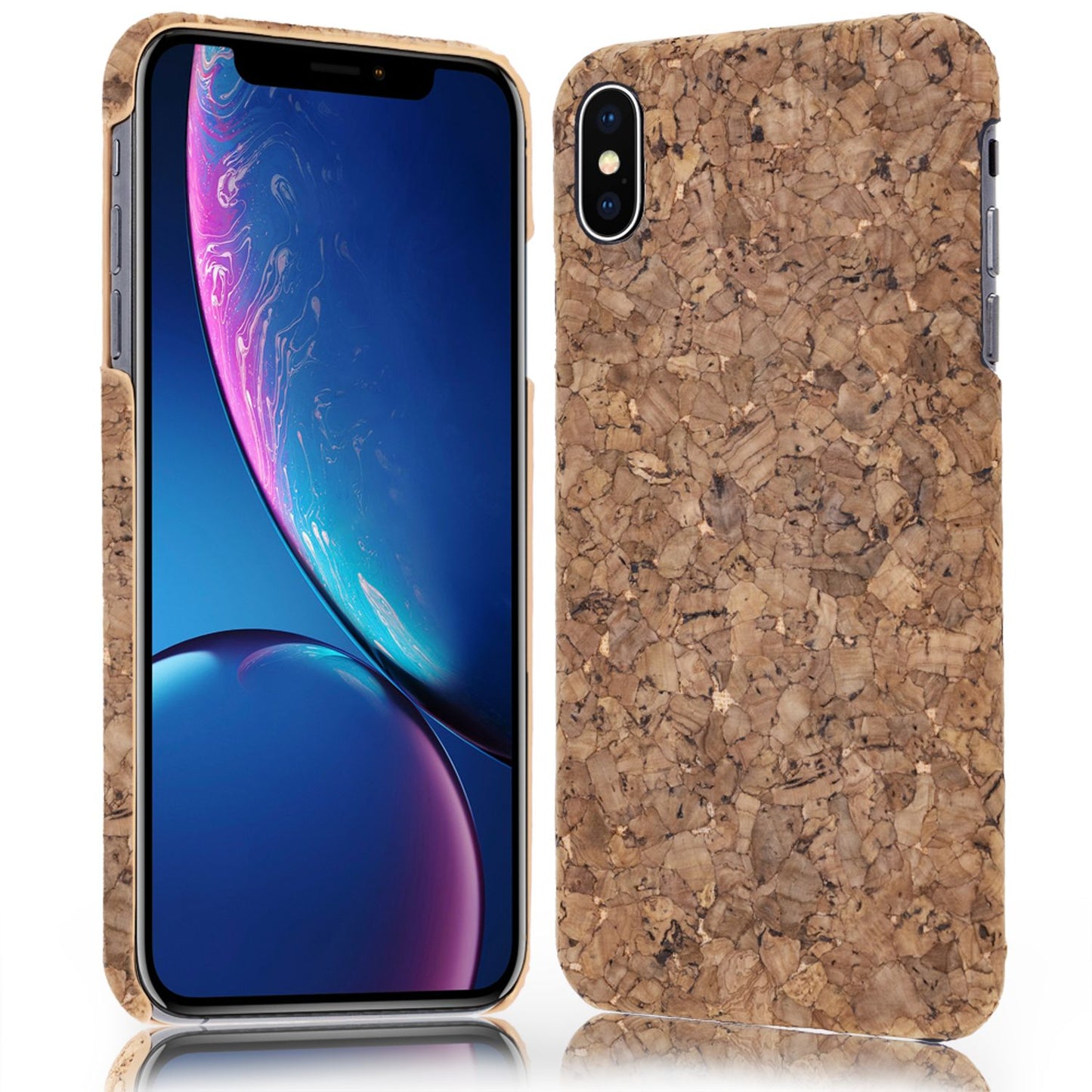 Husă NALIA din plută pentru iPhone X XS - Ultra-ușoară, aspect lemn, 0,8 mm