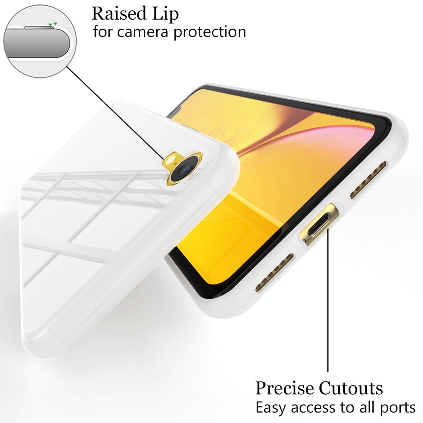 NALIA 360° Magnet Hülle für iPhone XR, Slim Hard Case Cover mit Display Schutz