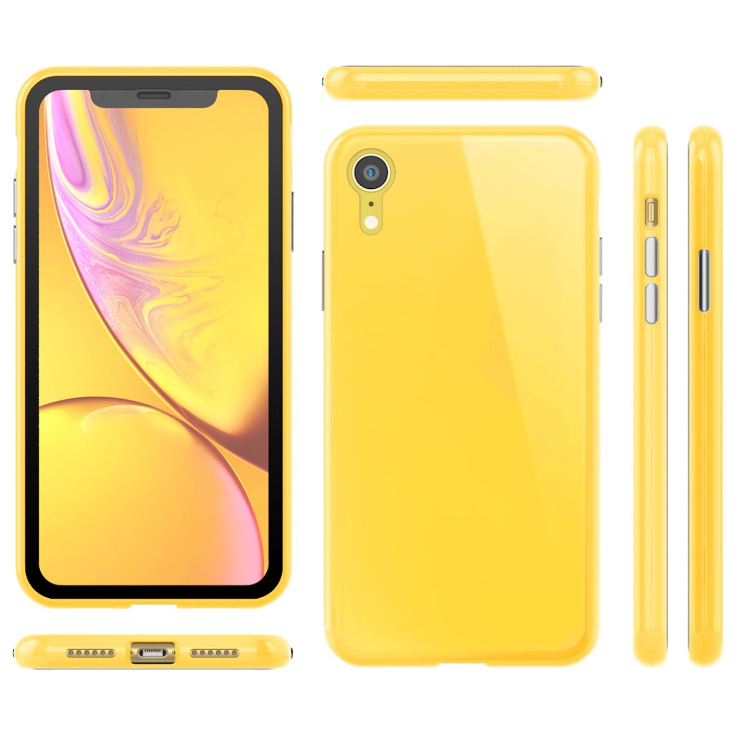 NALIA 360° Magnet Hülle für iPhone XR, Slim Hard Case Cover mit Display Schutz