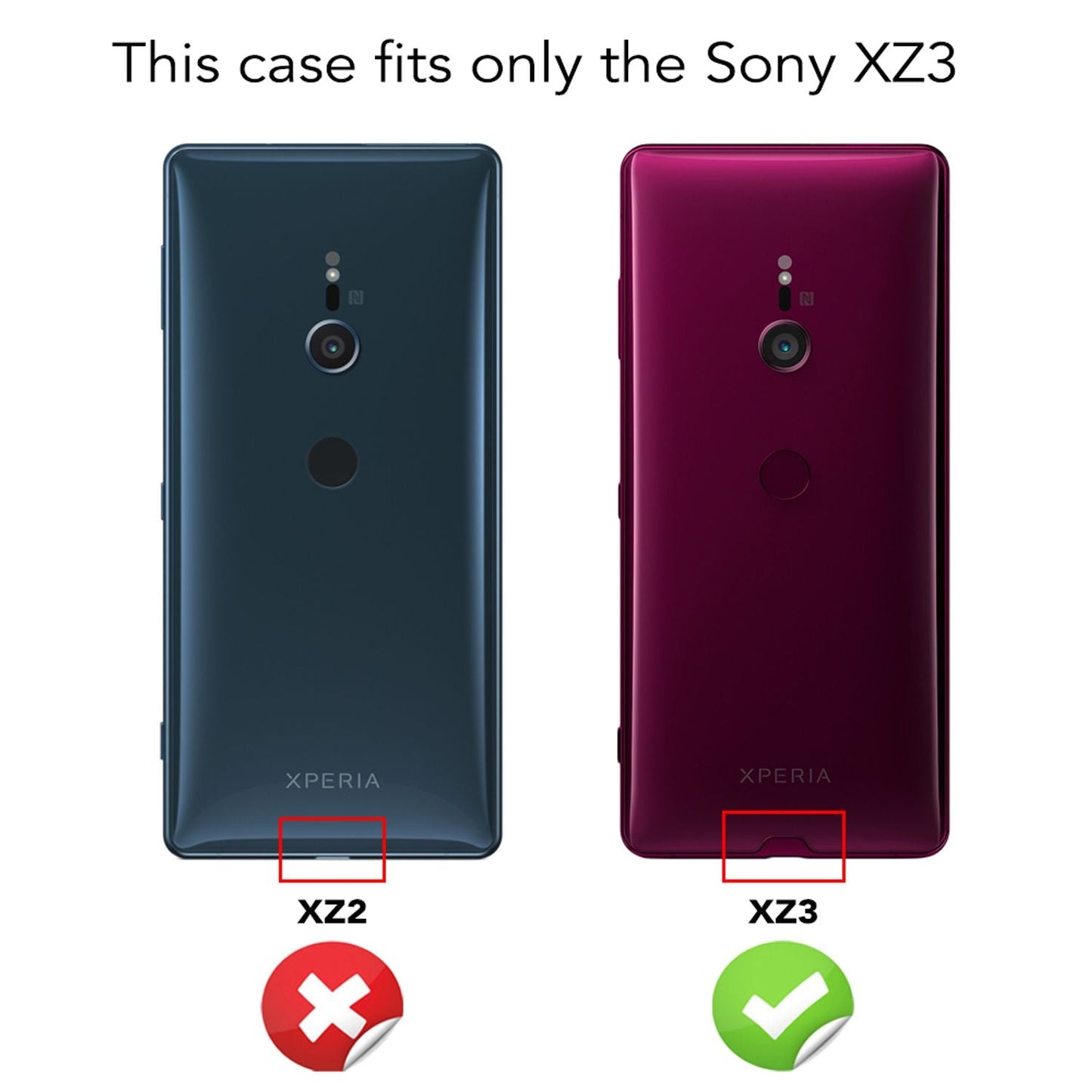 Husă de telefon NALIA pentru Sony Xperia XZ3, husă de protecție subțire, tip bara de protecție