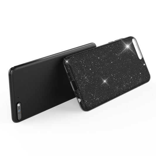 NALIA Handyhülle kompatibel mit Huawei Y6 2018, Glitzer Silikon Case Back Cover