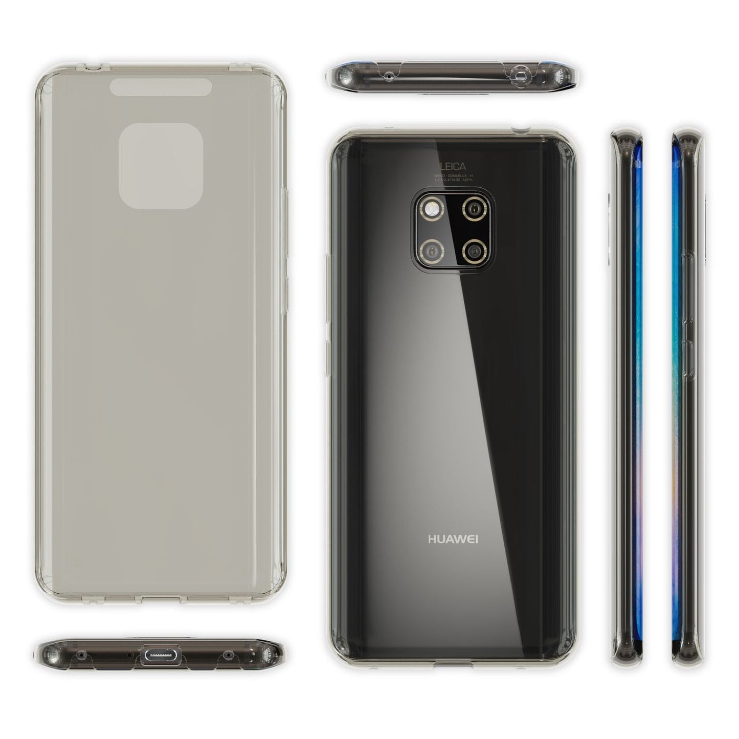 NALIA Huawei Mate20 Pro Premium Hochwertige 360 Grad Hülle Silikon Schutz - Rundum Schutz Dünn