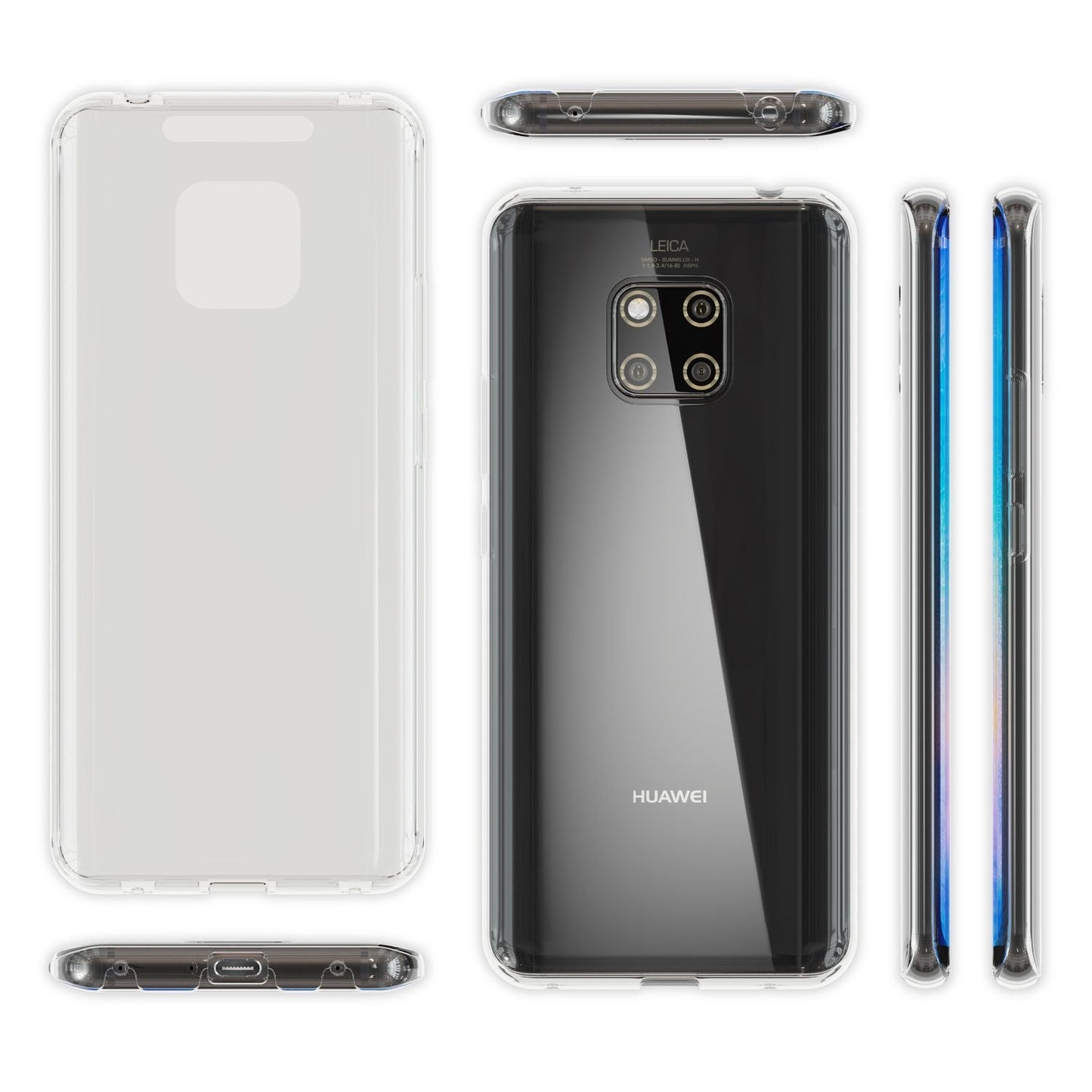 NALIA Huawei Mate20 Pro Premium Hochwertige 360 Grad Hülle Silikon Schutz - Rundum Schutz Dünn