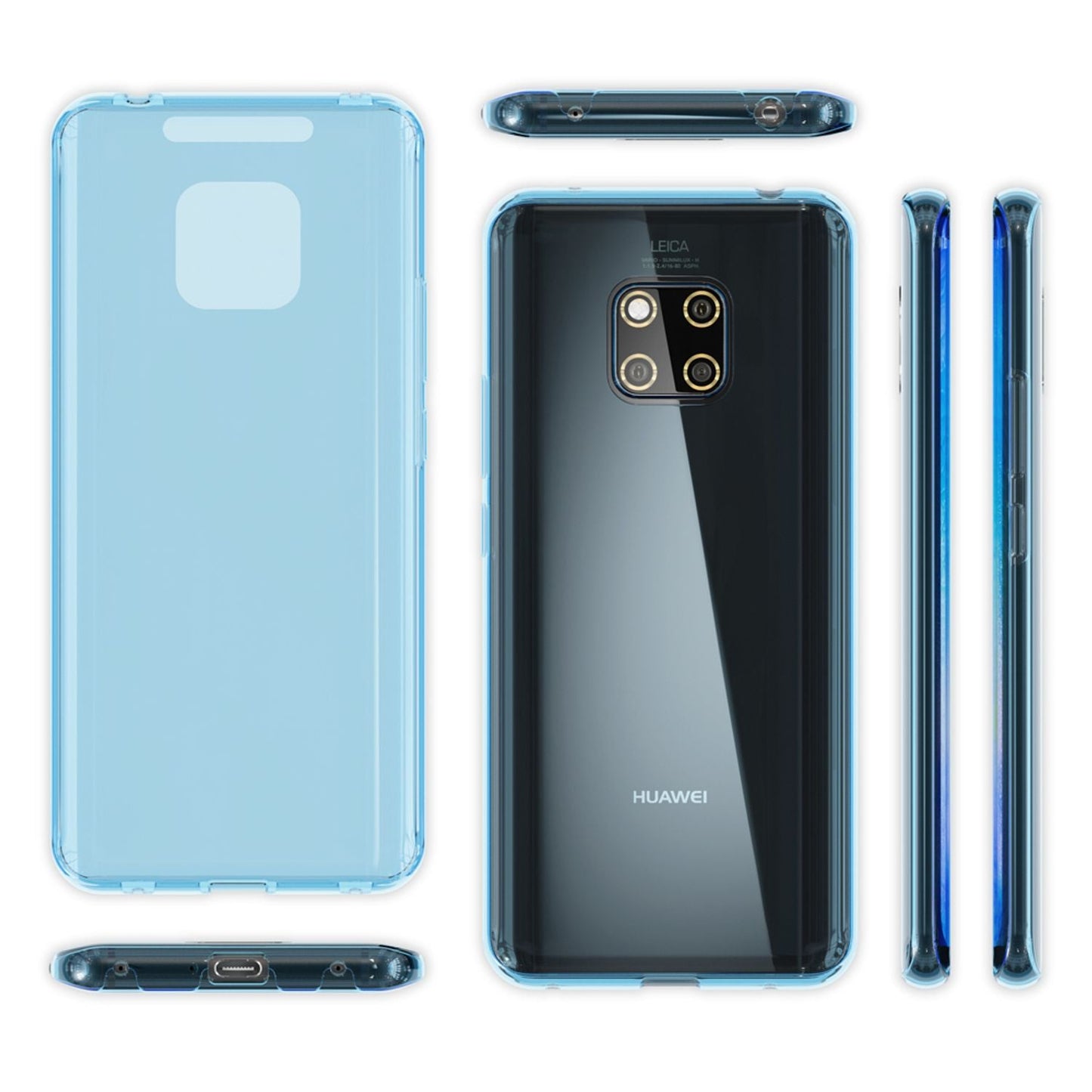 NALIA Huawei Mate20 Pro Premium Hochwertige 360 Grad Hülle Silikon Schutz - Rundum Schutz Dünn