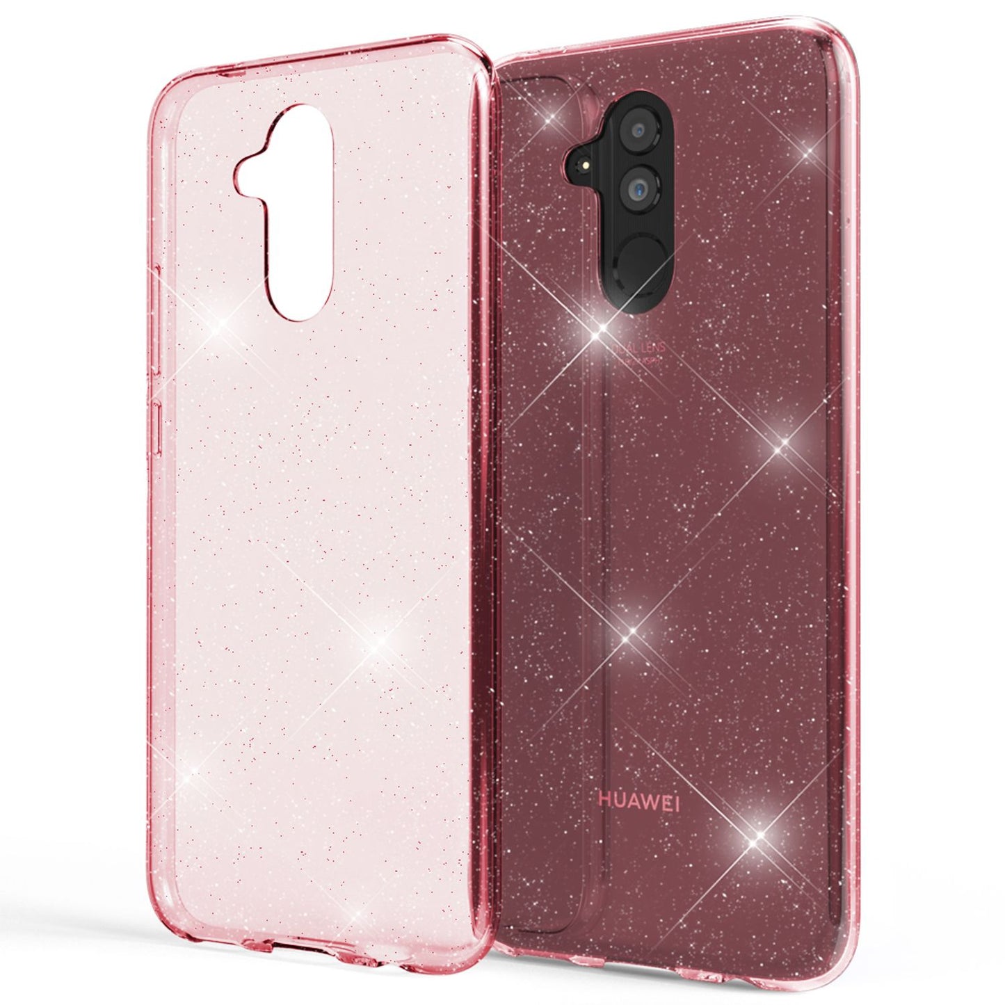 NALIA Glitter Hülle kompatibel mit Huawei Mate20 Lite Glitzer Silikon Case Cover