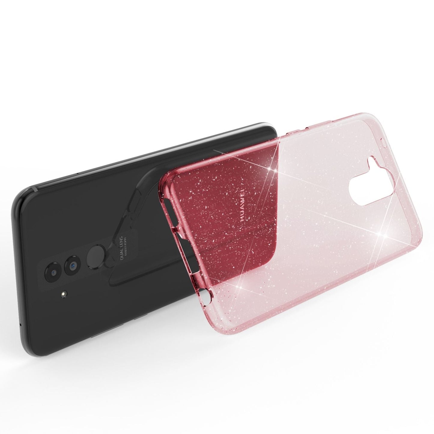 NALIA Glitter Hülle kompatibel mit Huawei Mate20 Lite Glitzer Silikon Case Cover
