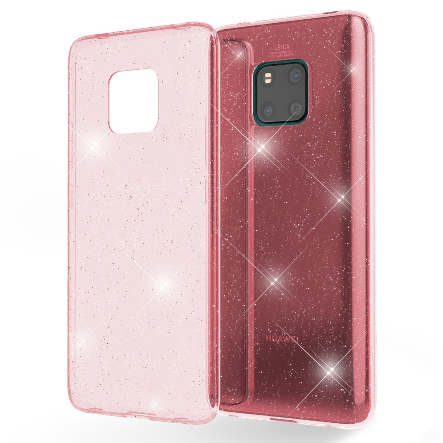NALIA Glitter Hülle kompatibel mit Huawei Mate20 Pro, Glitzer Handyhülle Case