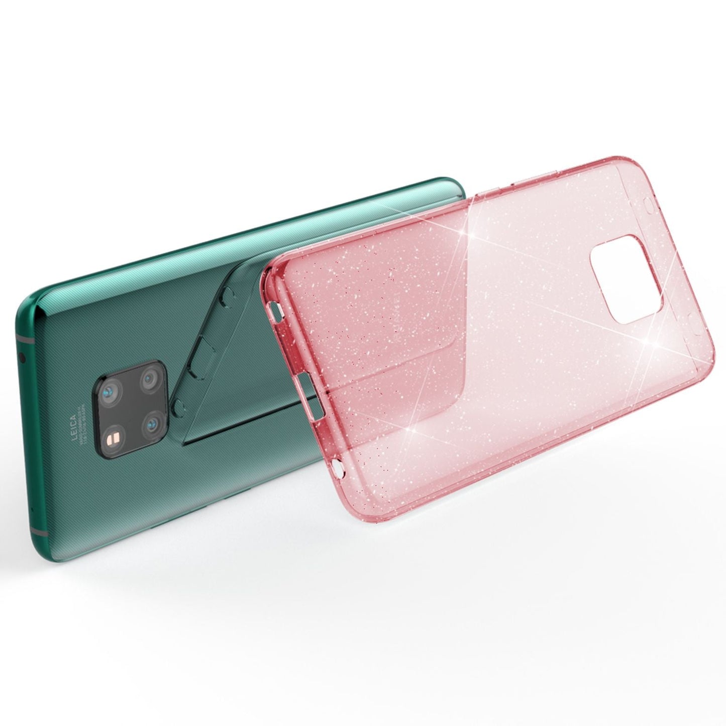 NALIA Glitter Hülle kompatibel mit Huawei Mate20 Pro, Glitzer Handyhülle Case