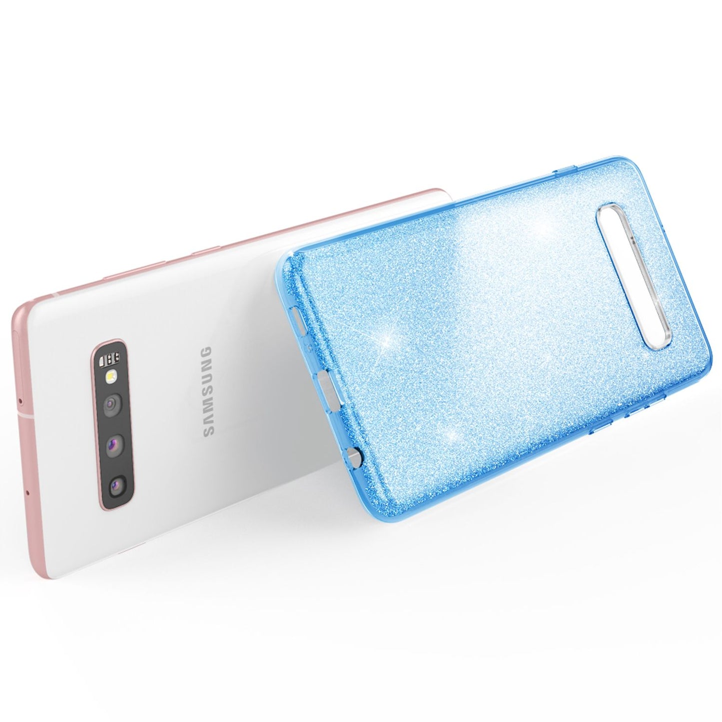 NALIA Hülle kompatibel mit Samsung Galaxy S10 Plus, Glitzer Handy Hülle Cover