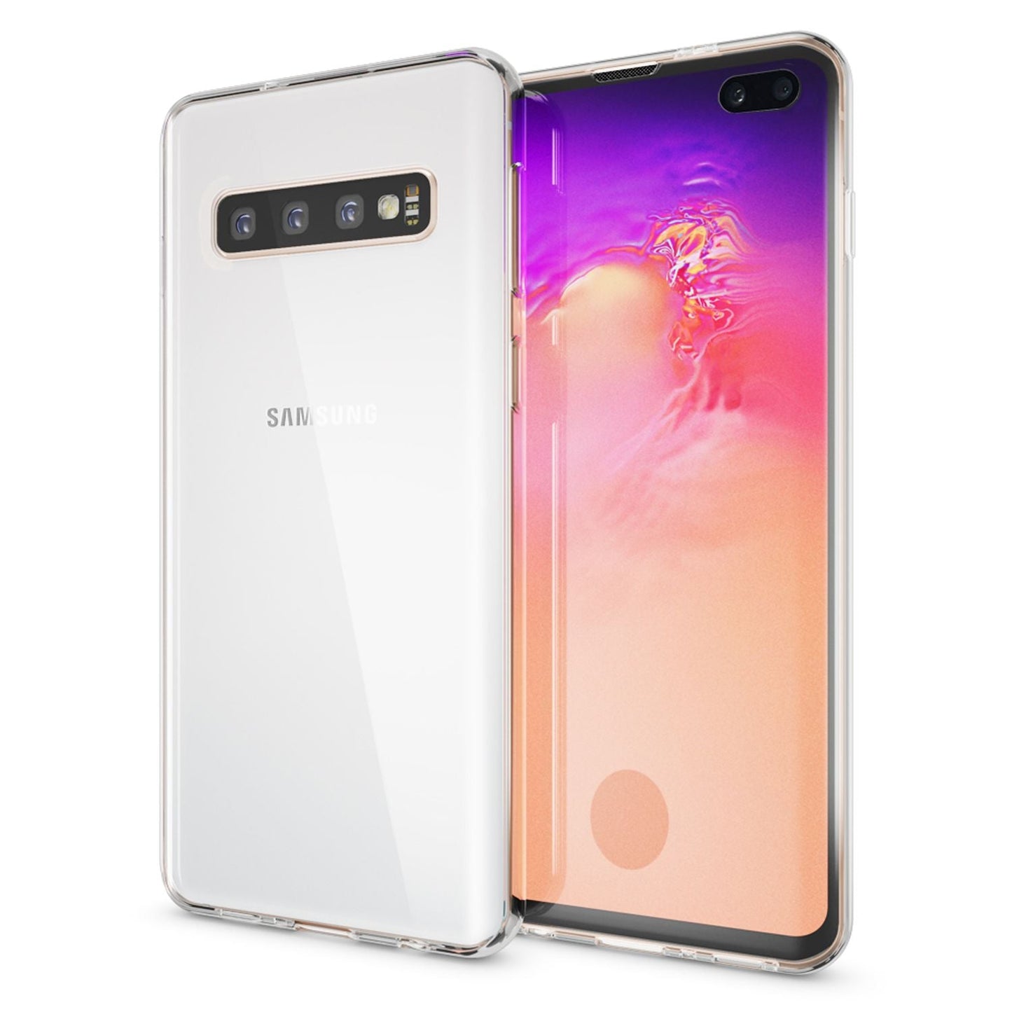 NALIA Galaxy S10 Plus 360 Grad Hülle - Rundumschutz Transparent Silikon 0,8 mm Dicke