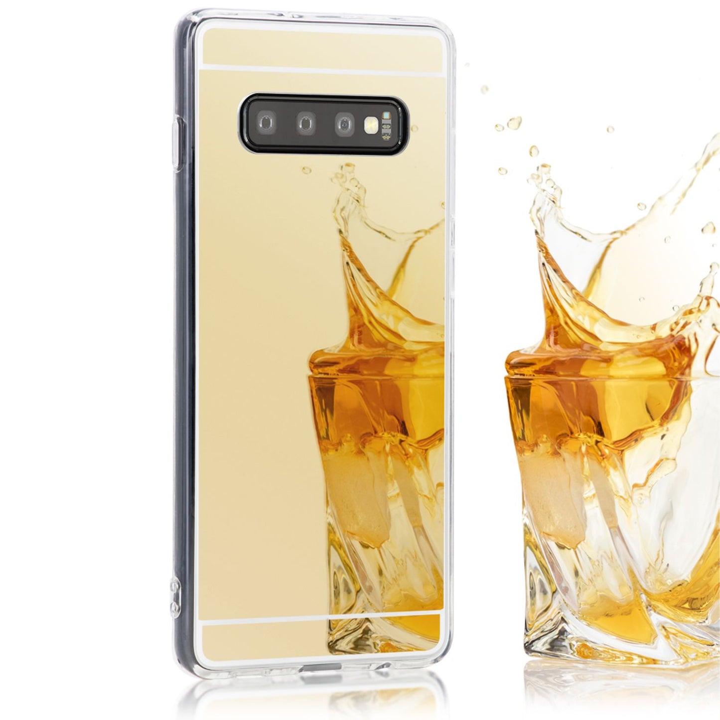 NALIA Spiegel Hülle für Samsung Galaxy S10, Slim Handyhülle Mirror Silikon Case