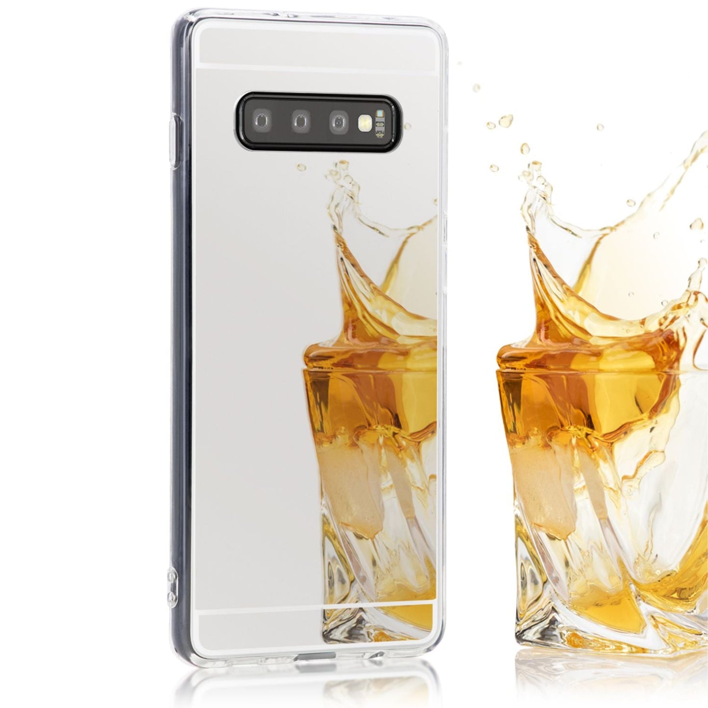 NALIA Spiegel Hülle für Samsung Galaxy S10, Slim Handyhülle Mirror Silikon Case