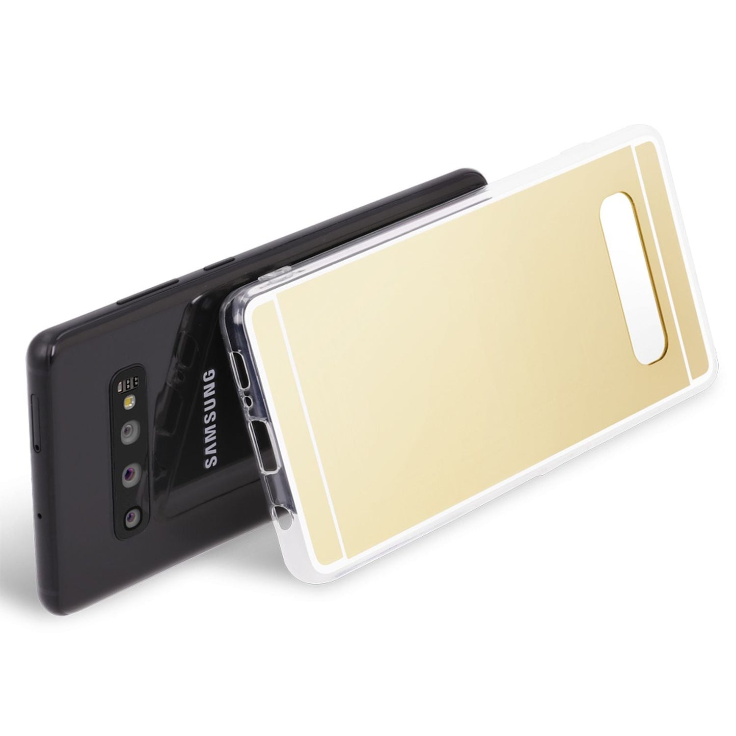 NALIA Spiegel Hülle für Samsung Galaxy S10, Slim Handyhülle Mirror Silikon Case