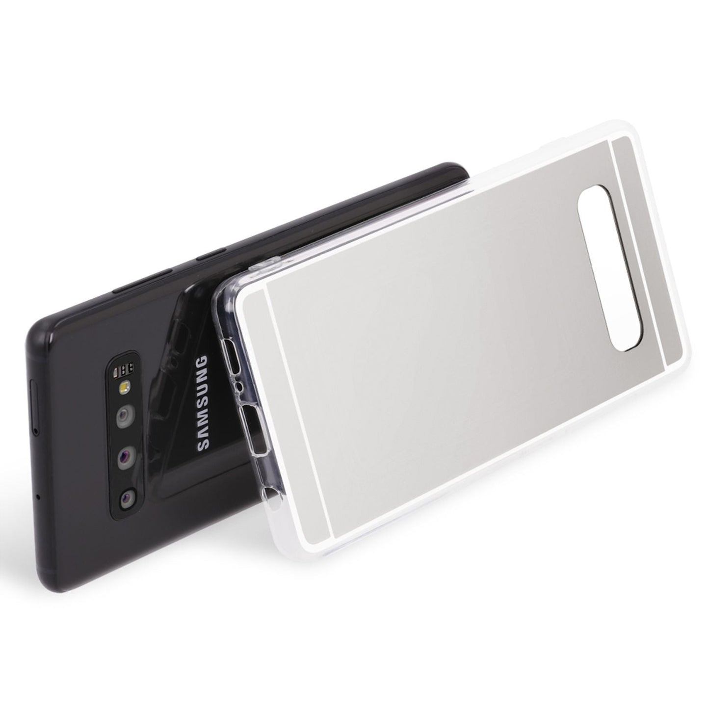 NALIA Spiegel Hülle für Samsung Galaxy S10, Slim Handyhülle Mirror Silikon Case
