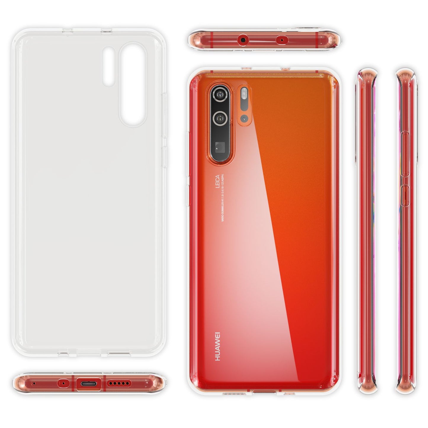NALIA Huawei P30 Pro Hülle Ultra-Slim Silikon Case - Dünn Transparent Kristallklar