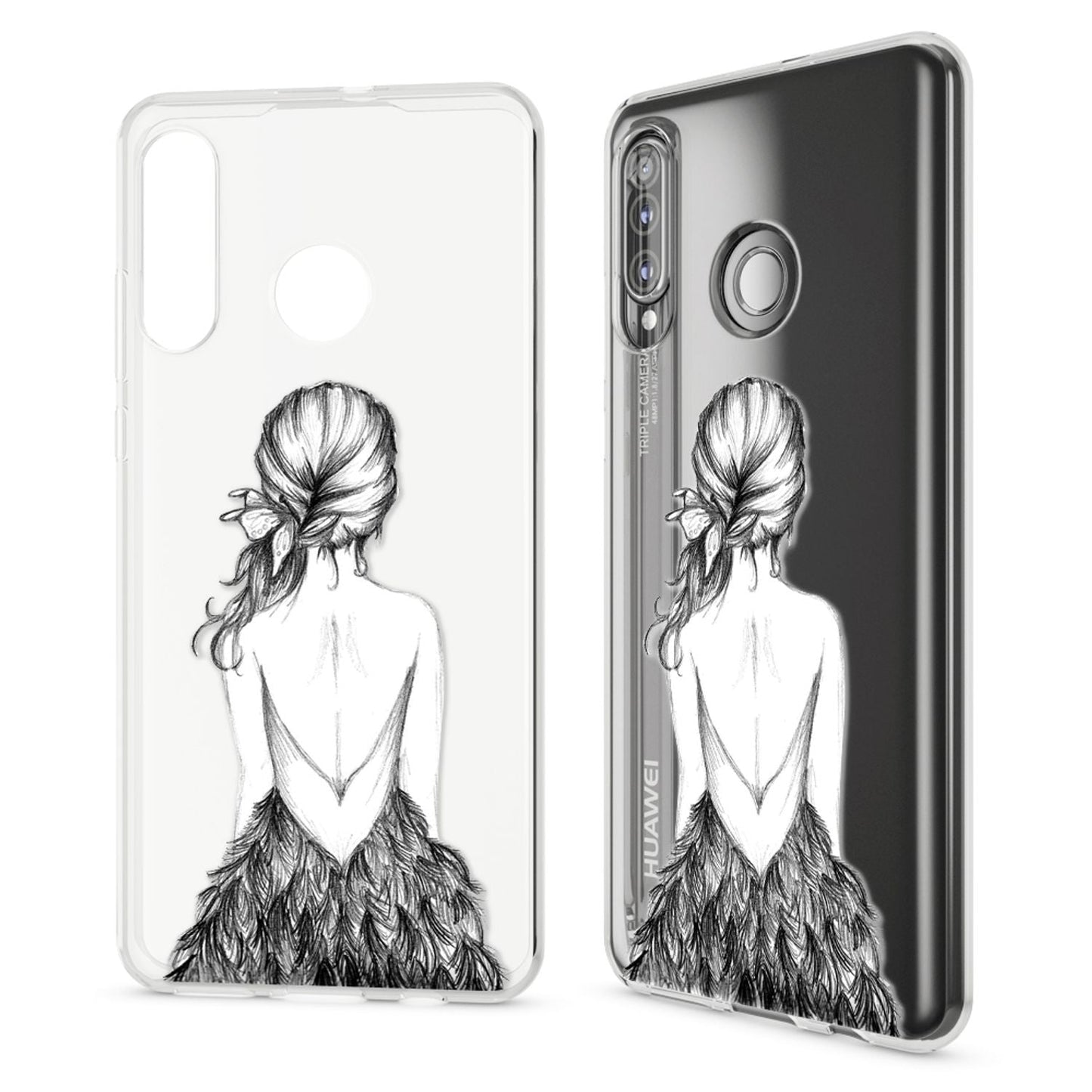 NALIA Huawei P30 Lite Hülle - Ultra-Slim Silikon Case - Dicke 0,3 Millimeter, Passform Huawei P30 Lite