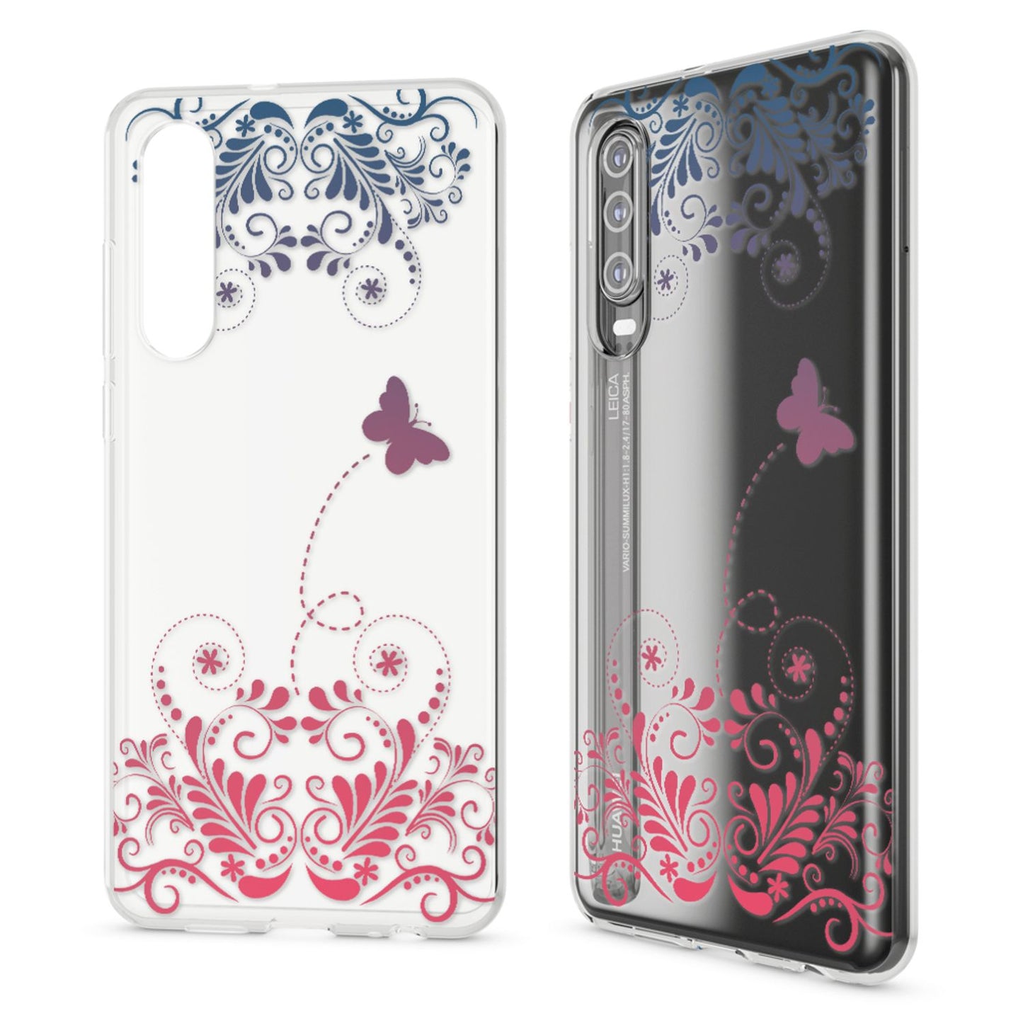 NALIA Hülle für Huawei P30, Motiv Handyhülle Slim Silikon Case Cover Schutzhülle