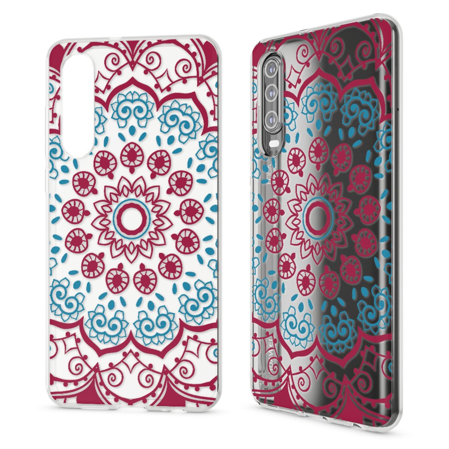 NALIA Hülle für Huawei P30, Motiv Handyhülle Slim Silikon Case Cover Schutzhülle