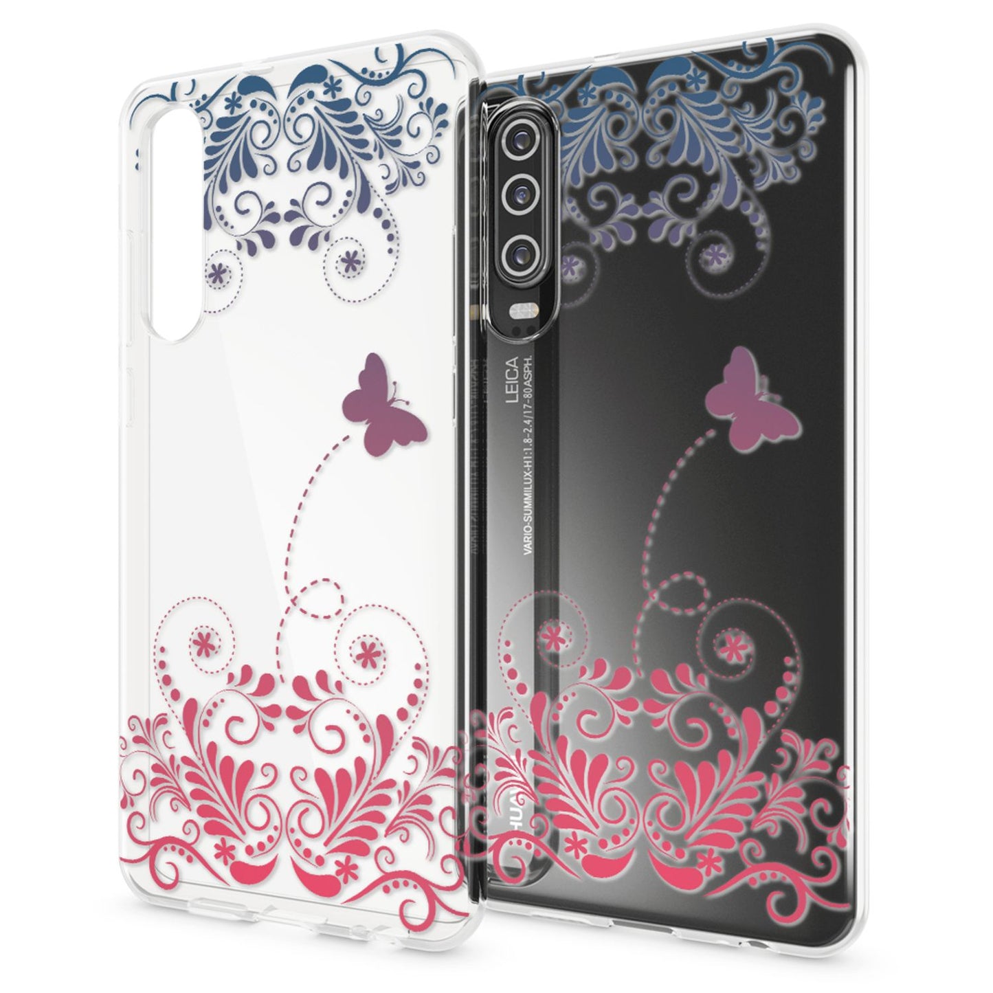 NALIA Hülle für Huawei P30, Motiv Handyhülle Slim Silikon Case Cover Schutzhülle