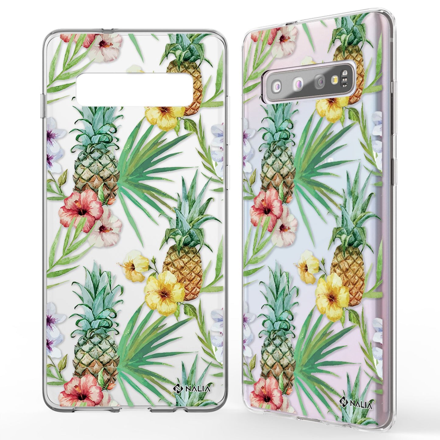 NALIA Galaxy S10 Slim Silikon Hülle Motiv Case Cover - Transparent 1,0 mm Schutz