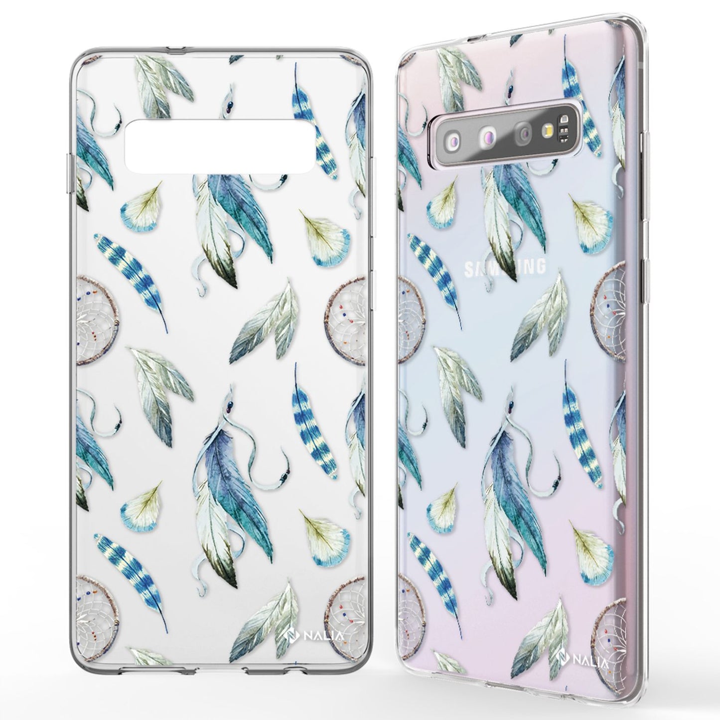 NALIA Galaxy S10 Slim Silikon Hülle Motiv Case Cover - Transparent 1,0 mm Schutz