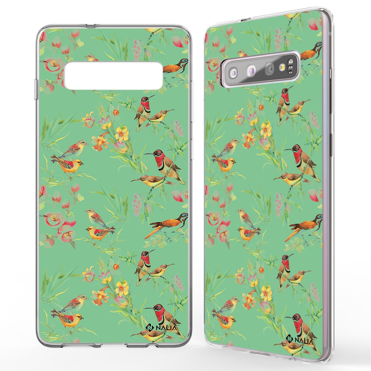 NALIA Galaxy S10 Slim Silikon Hülle Motiv Case Cover - Transparent 1,0 mm Schutz
