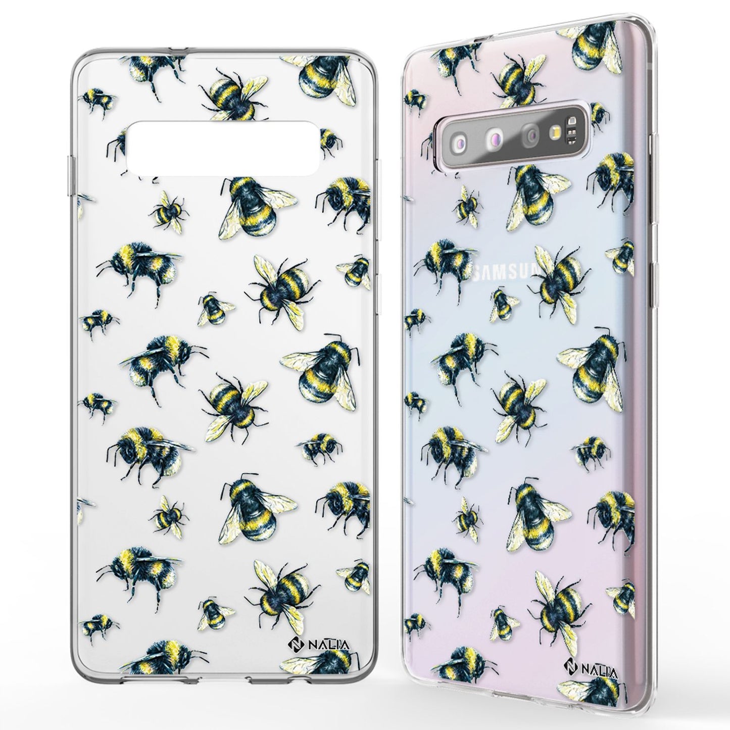 NALIA Galaxy S10 Slim Silikon Hülle Motiv Case Cover - Transparent 1,0 mm Schutz