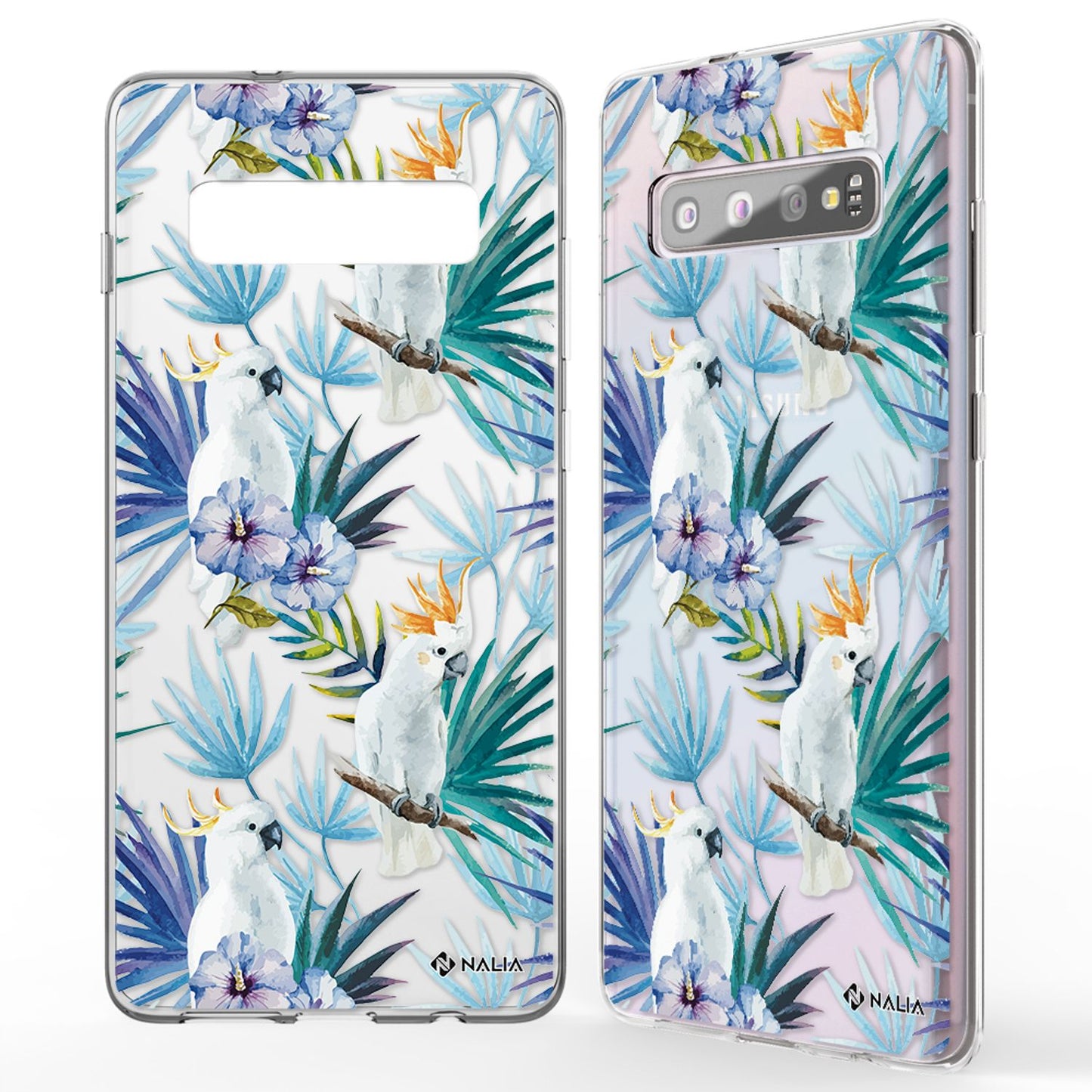 NALIA Galaxy S10 Slim Silikon Hülle Motiv Case Cover - Transparent 1,0 mm Schutz