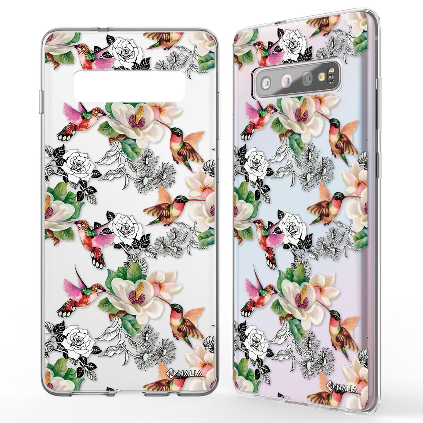 NALIA Galaxy S10 Slim Silikon Hülle Motiv Case Cover - Transparent 1,0 mm Schutz