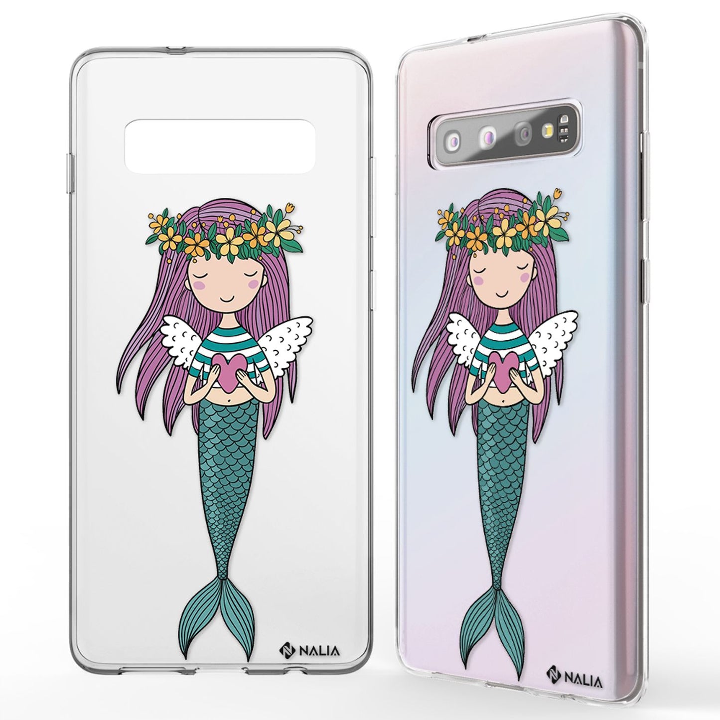 NALIA Galaxy S10 Slim Silikon Hülle Motiv Case Cover - Transparent 1,0 mm Schutz