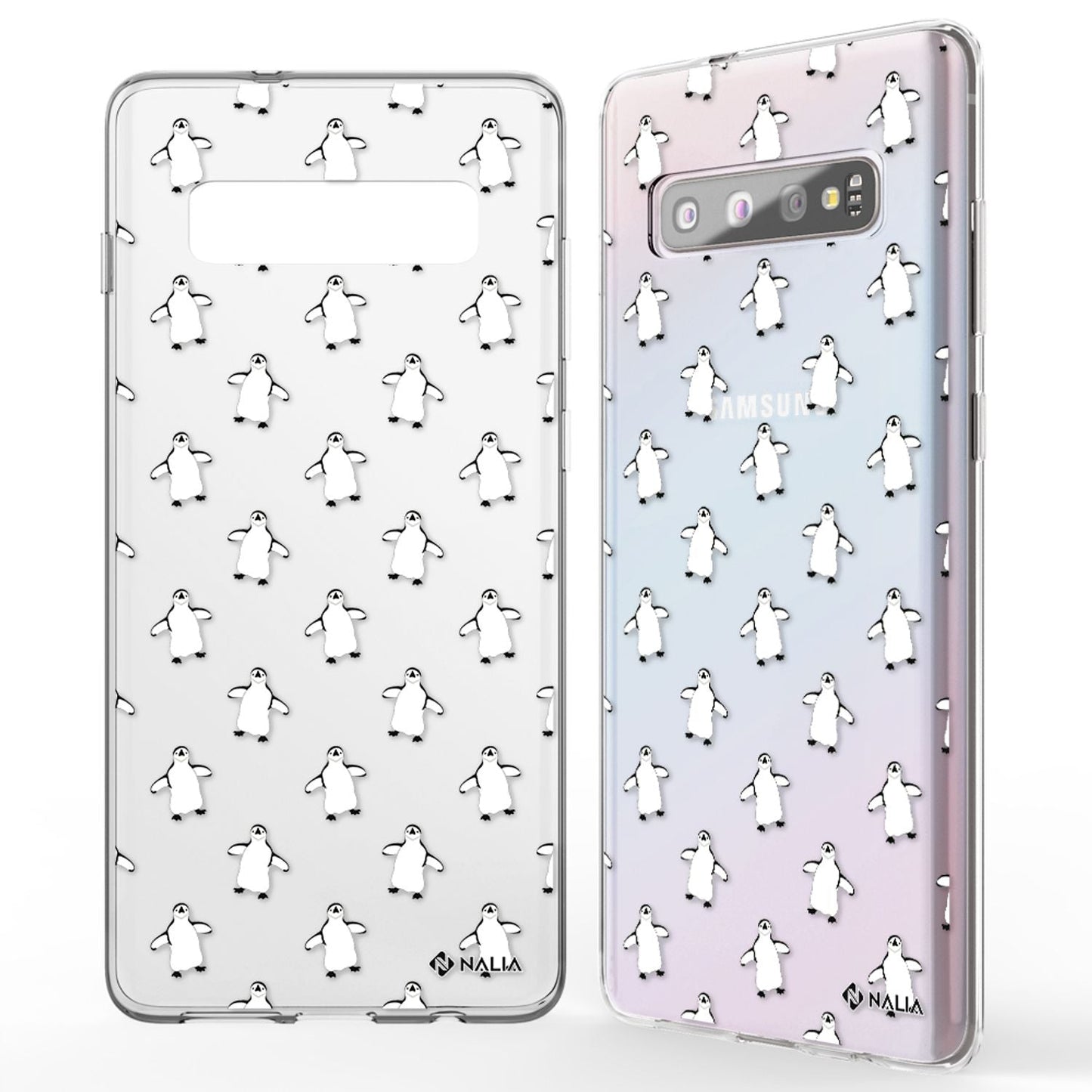 NALIA Galaxy S10 Slim Silikon Hülle Motiv Case Cover - Transparent 1,0 mm Schutz