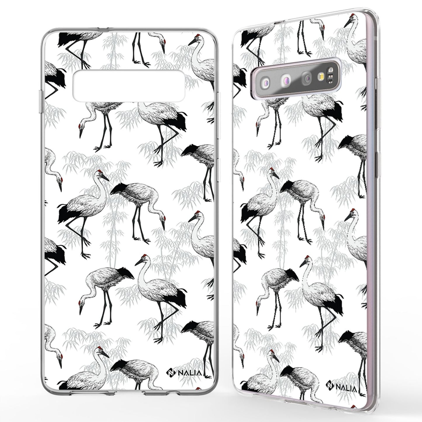NALIA Galaxy S10 Slim Silikon Hülle Motiv Case Cover - Transparent 1,0 mm Schutz