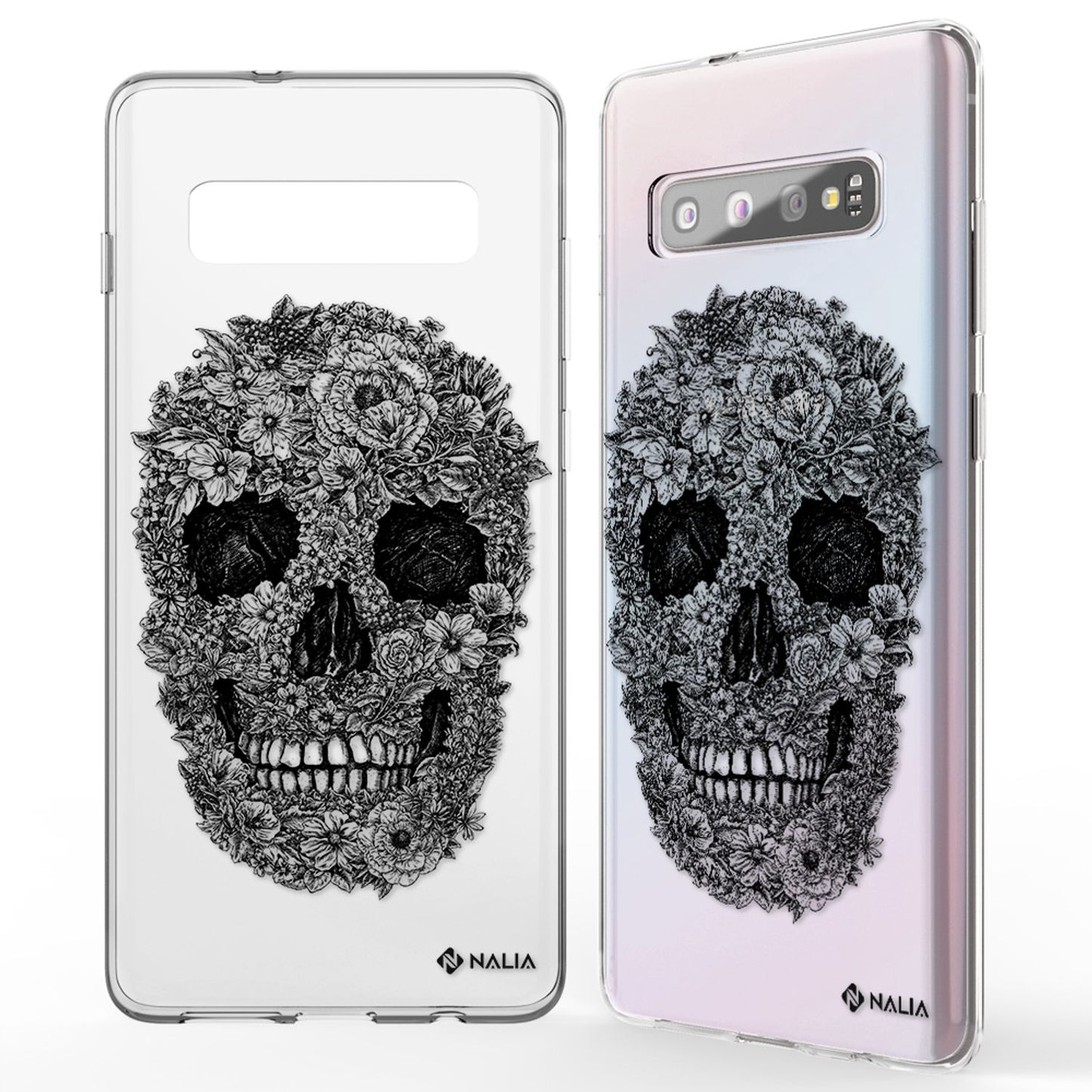 NALIA Galaxy S10 Slim Silikon Hülle Motiv Case Cover - Transparent 1,0 mm Schutz