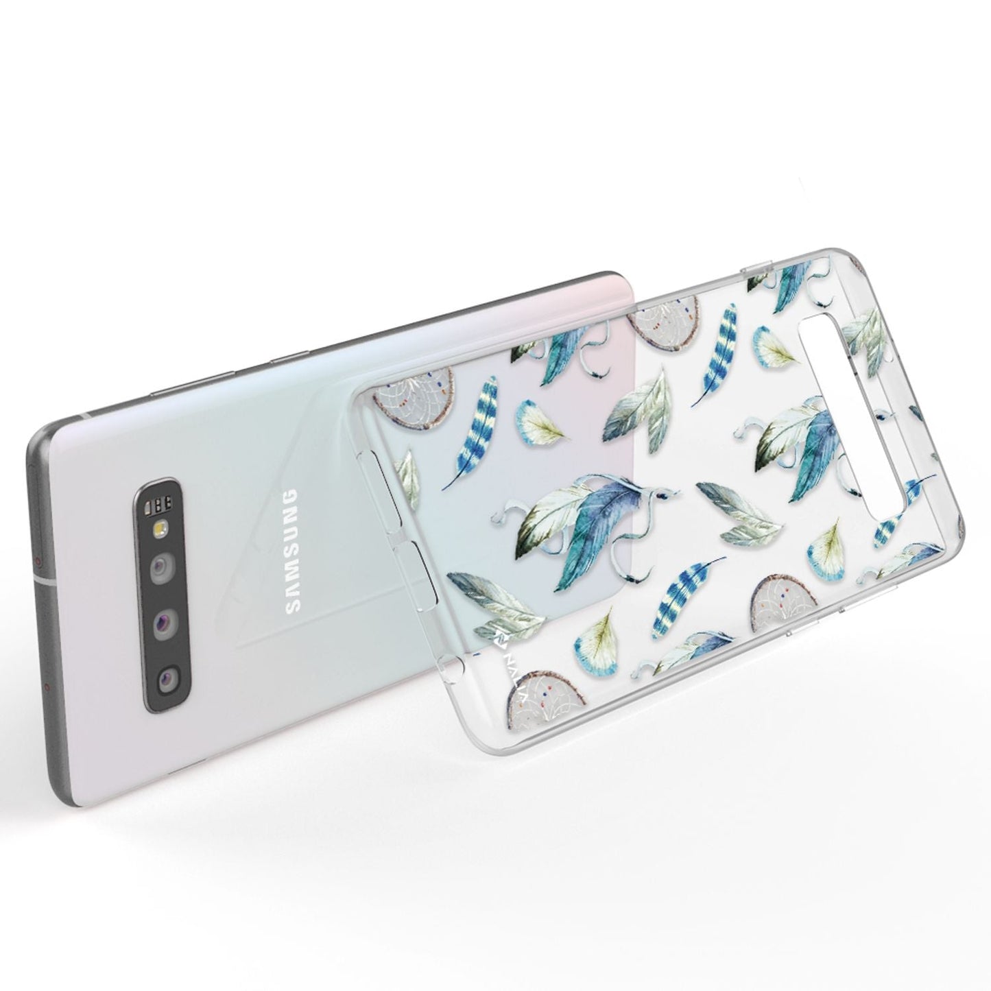 NALIA Galaxy S10 Slim Silikon Hülle Motiv Case Cover - Transparent 1,0 mm Schutz