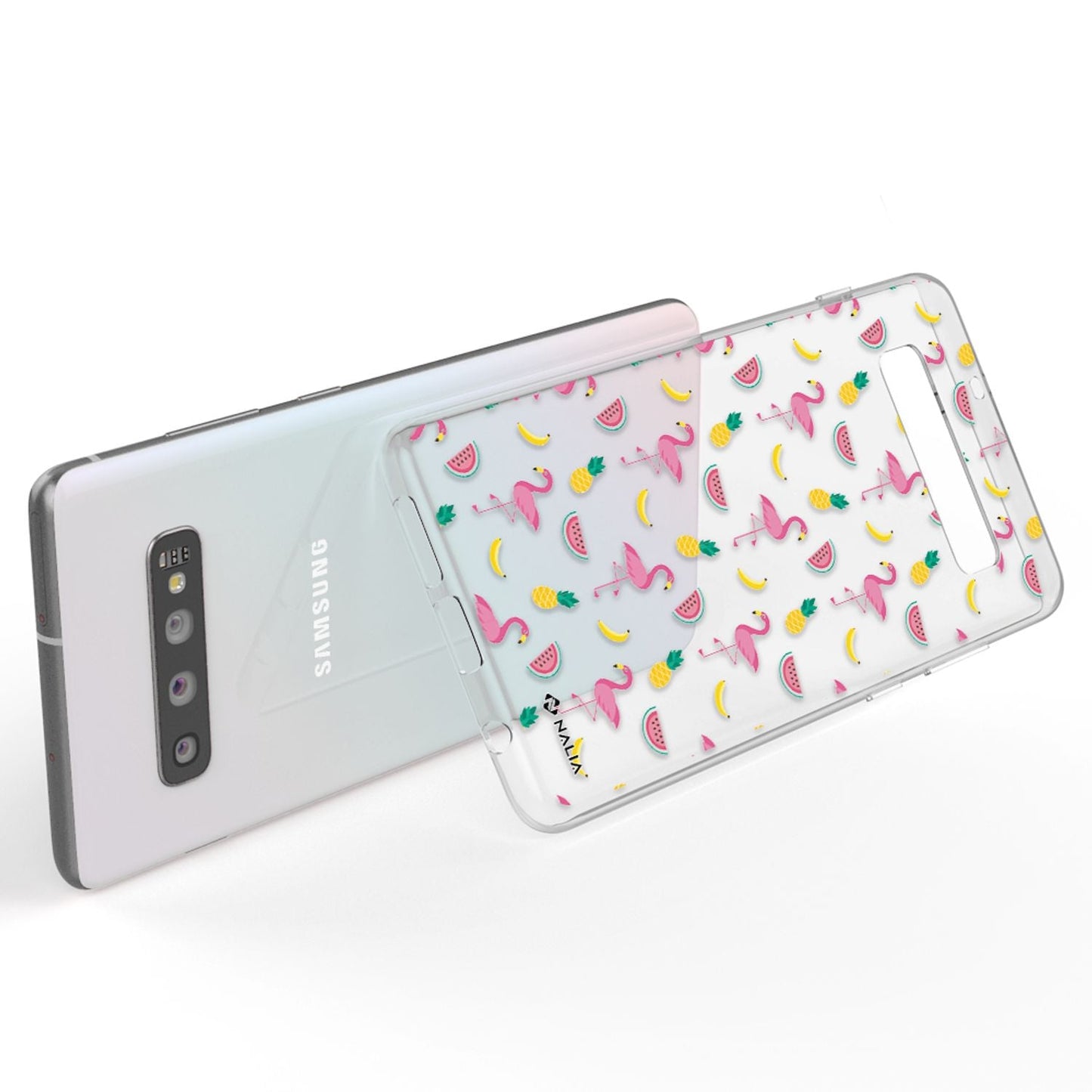 NALIA Galaxy S10 Slim Silikon Hülle Motiv Case Cover - Transparent 1,0 mm Schutz