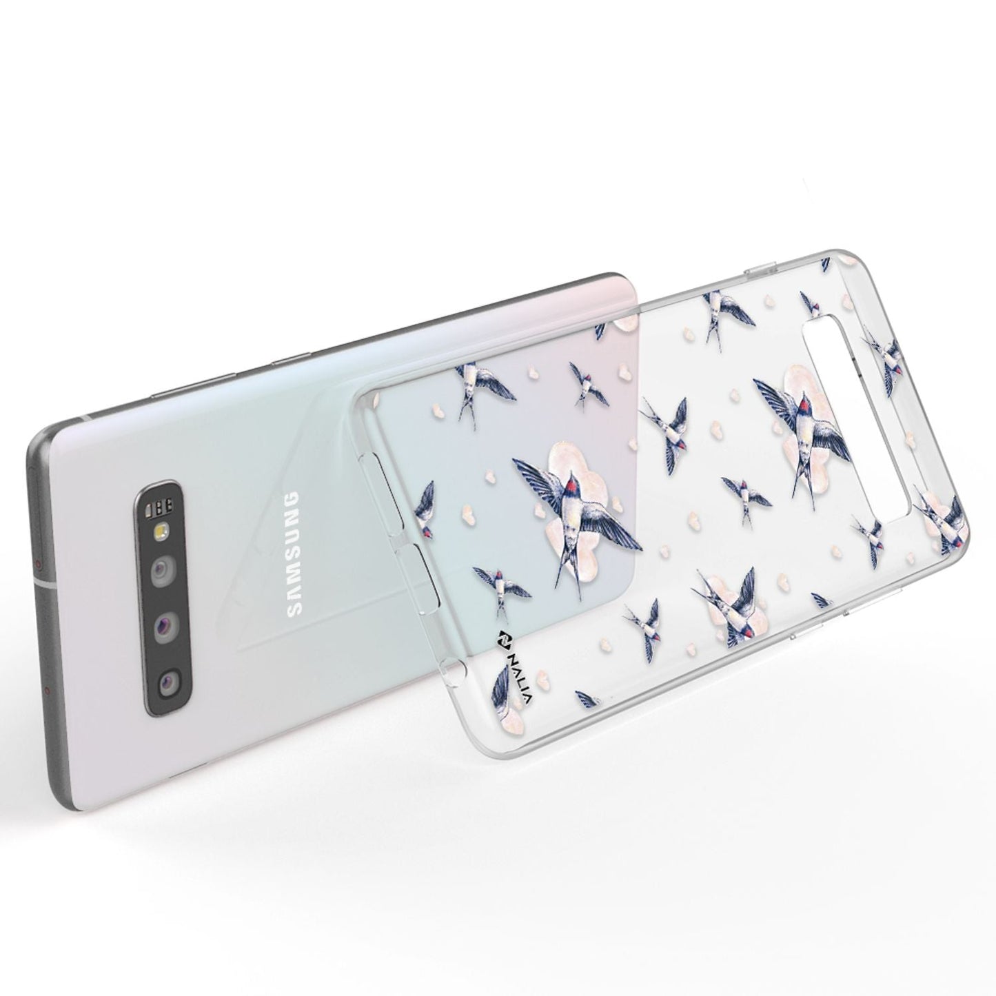 NALIA Galaxy S10 Slim Silikon Hülle Motiv Case Cover - Transparent 1,0 mm Schutz