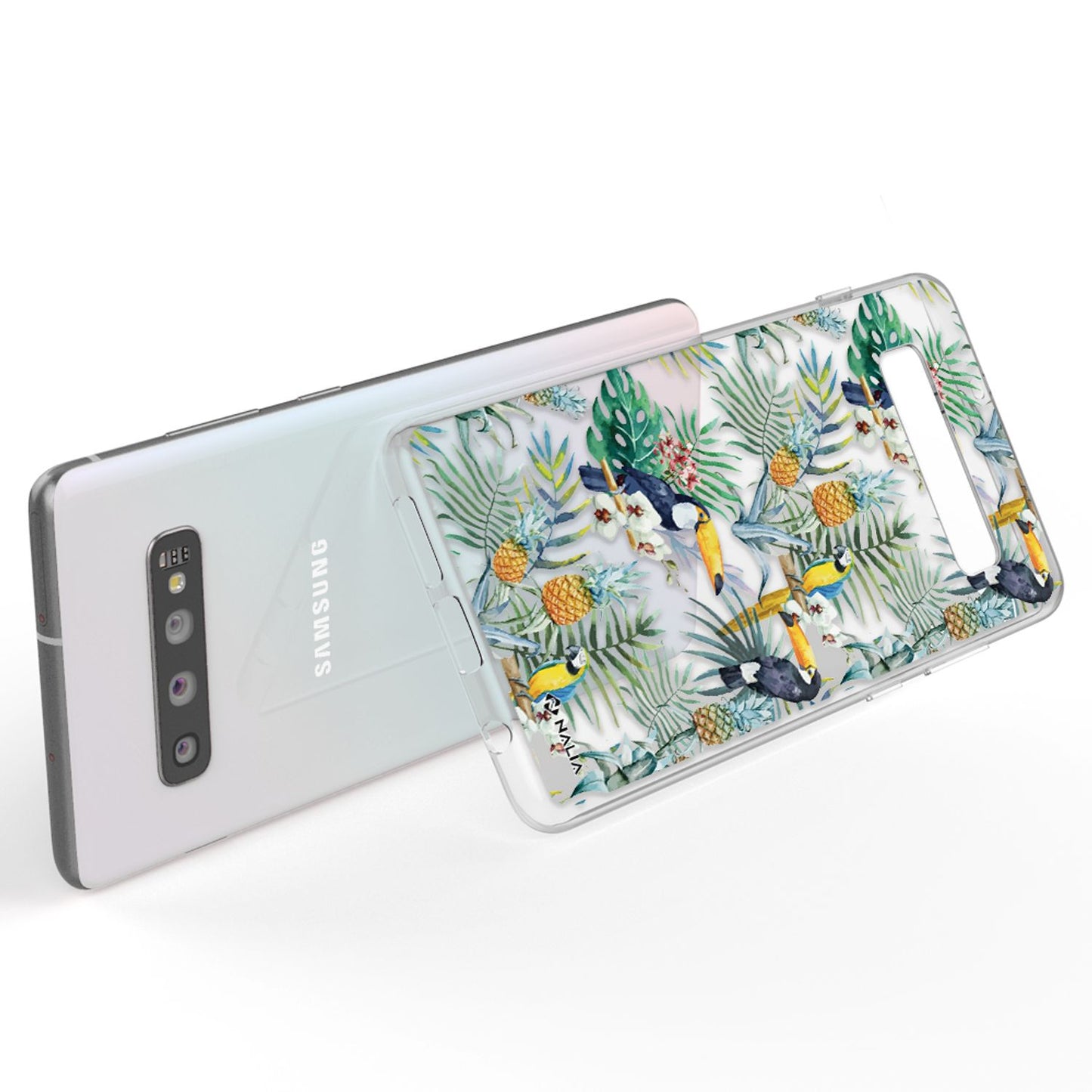 NALIA Galaxy S10 Slim Silikon Hülle Motiv Case Cover - Transparent 1,0 mm Schutz