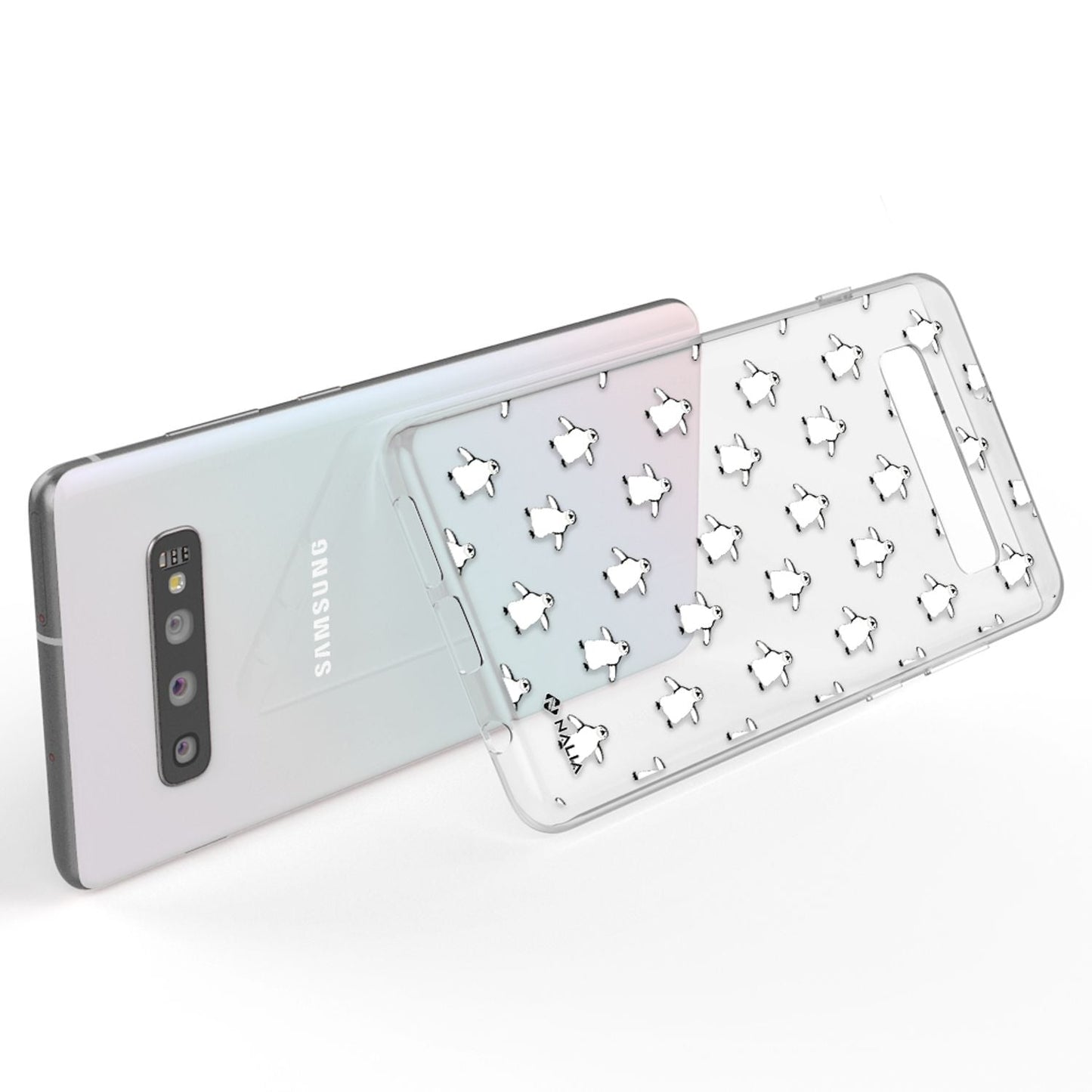 NALIA Galaxy S10 Slim Silikon Hülle Motiv Case Cover - Transparent 1,0 mm Schutz