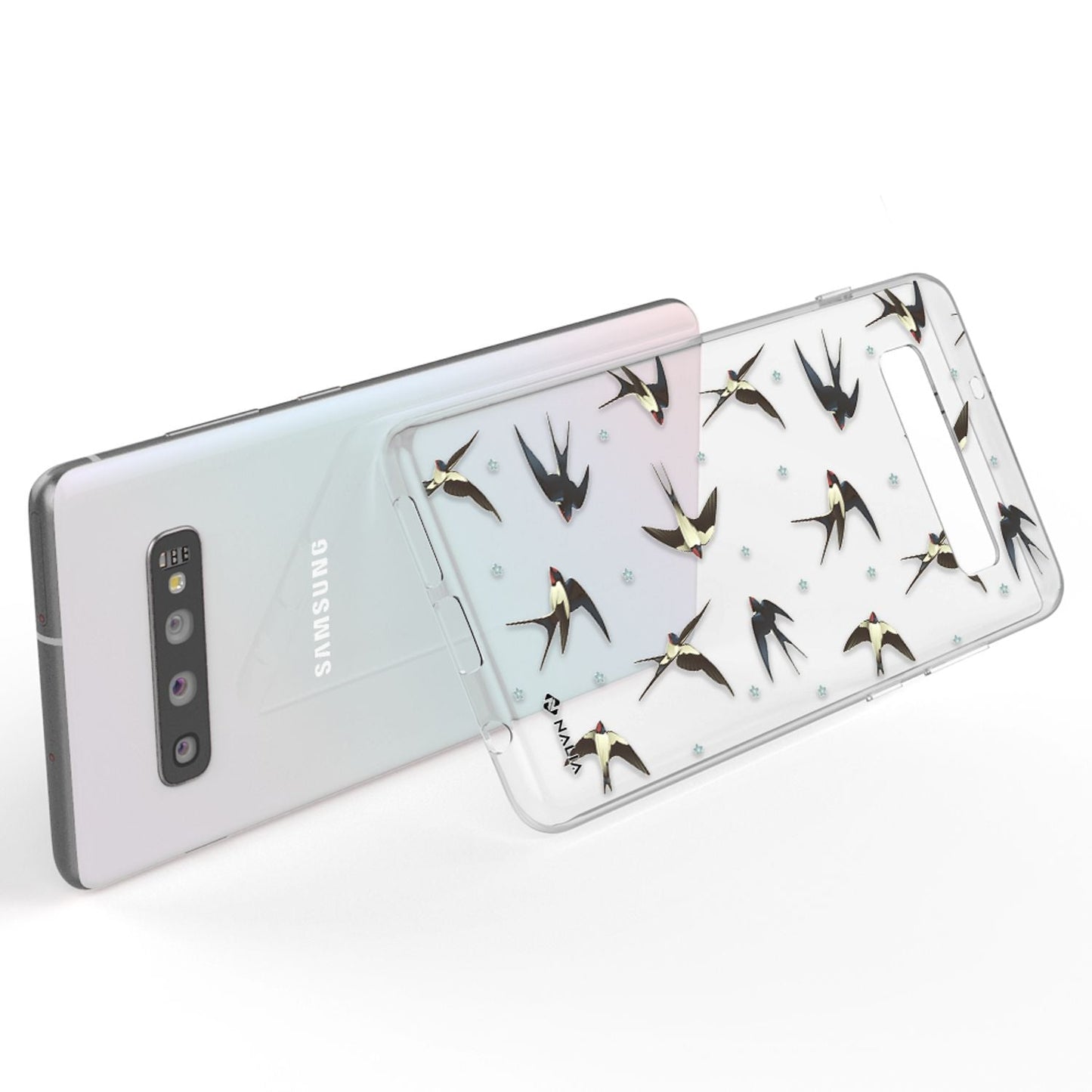 NALIA Galaxy S10 Slim Silikon Hülle Motiv Case Cover - Transparent 1,0 mm Schutz